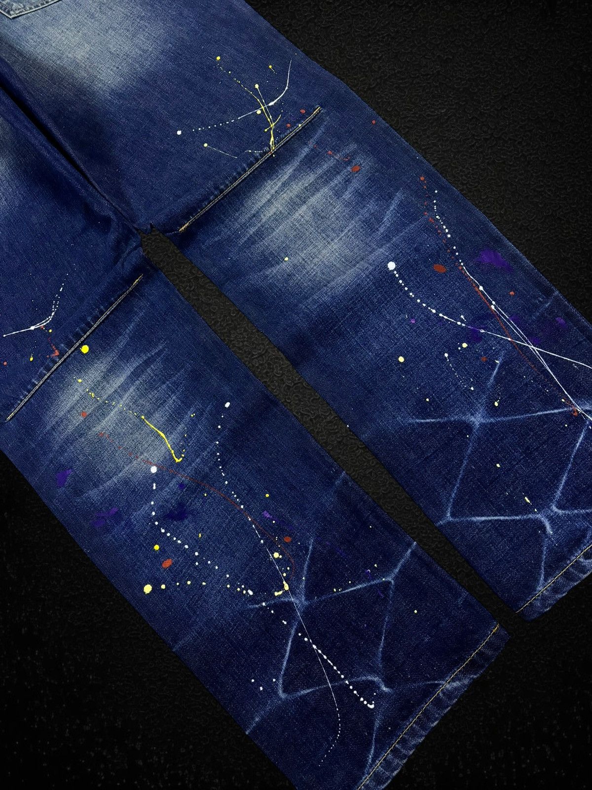 Number (N)ine FW13 Number (N)ine x ATMOS Paint Splatter Jeans Size US 34 / EU 50 - 6 Thumbnail