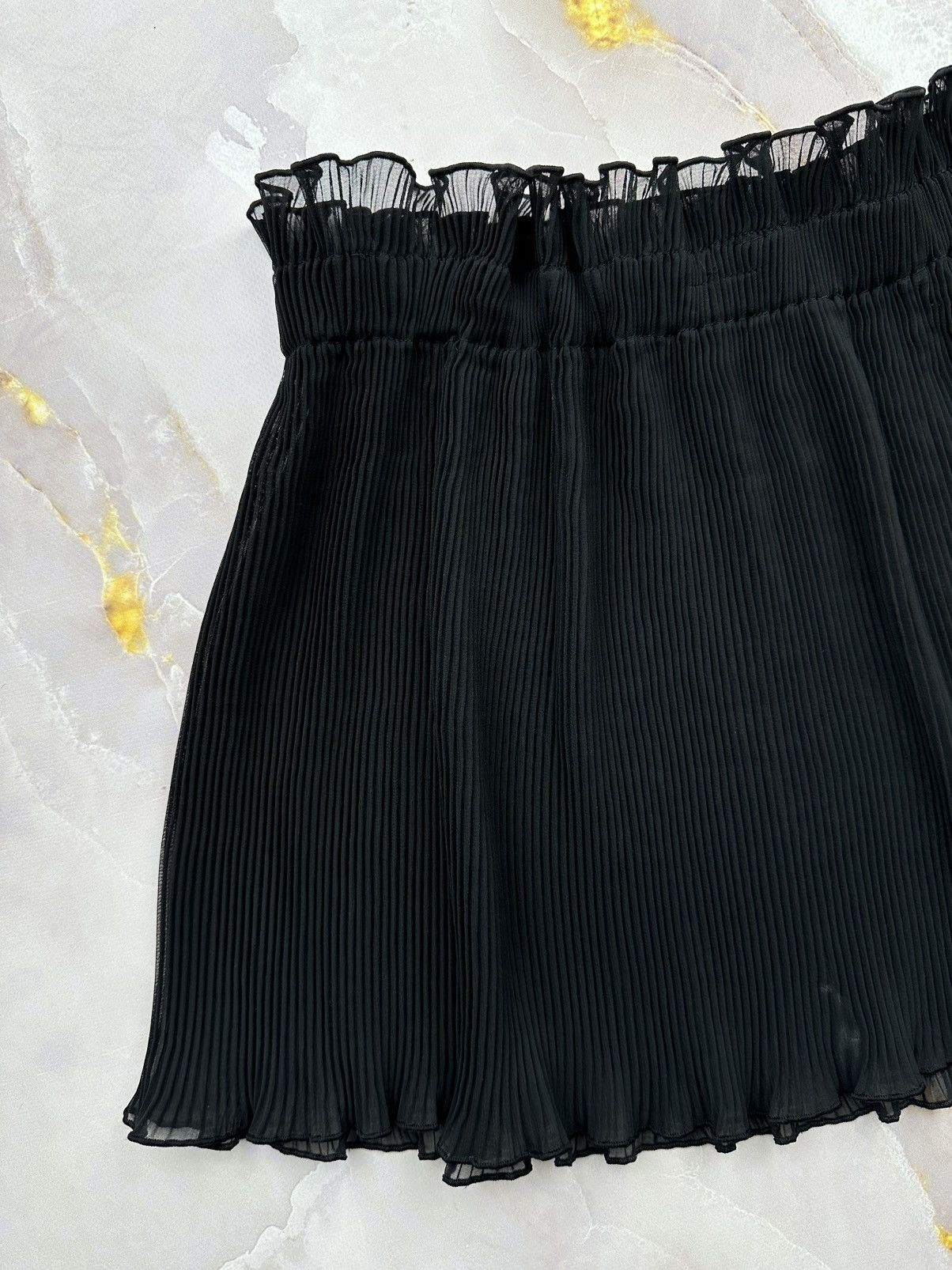 Japanese Brand Vintage Mesh Pleated Mini Skirt Size 27" / US 4 / IT 40 - 2 Thumbnail