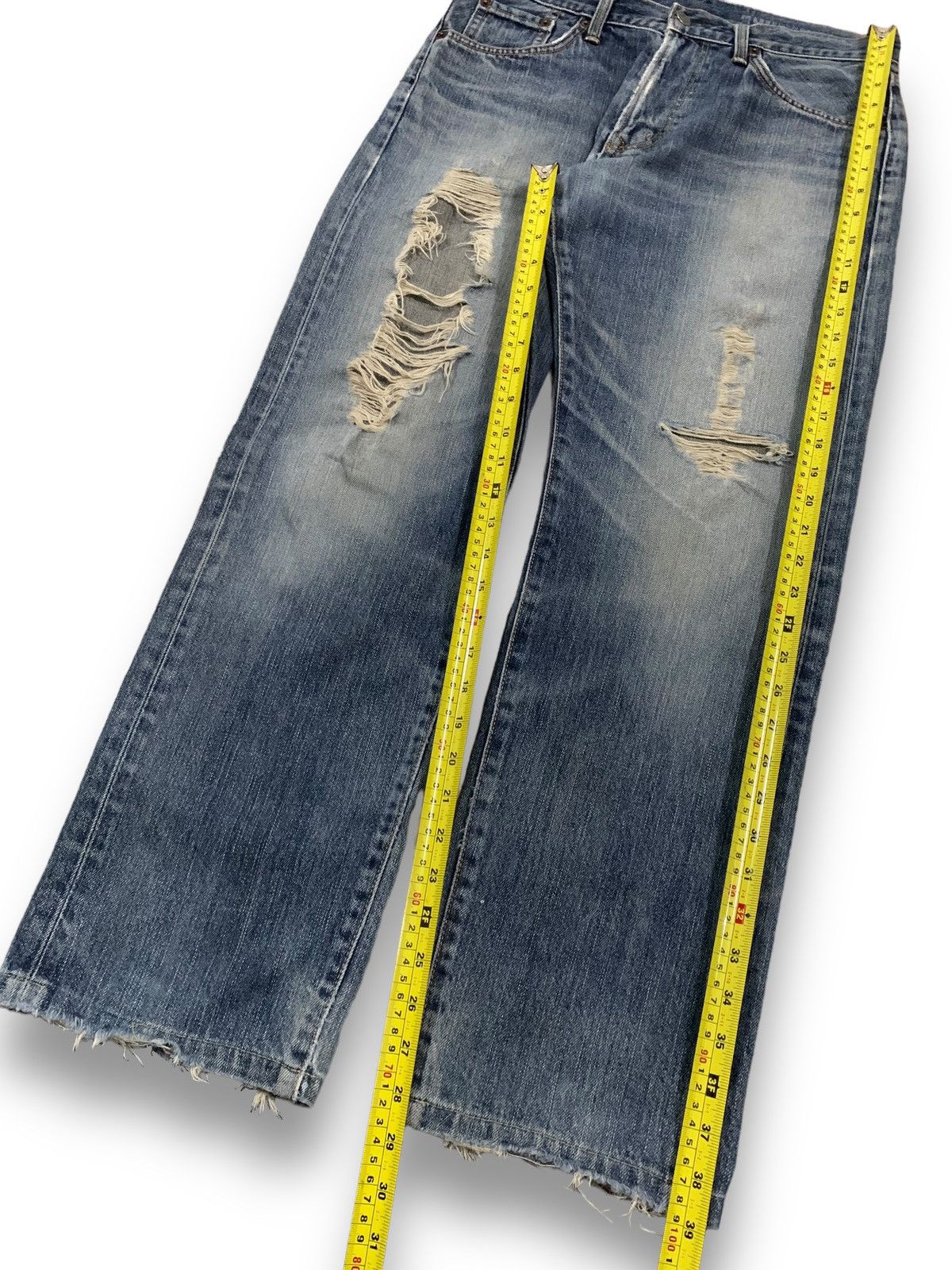 Edwin Vintage Edwin XV443 Regular Straight Distressed Grunge Jeans Size US 31 - 15 Thumbnail