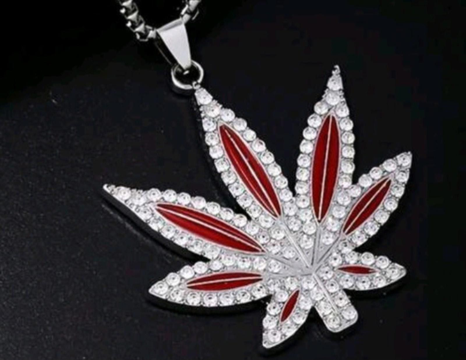 The Unbranded Brand Mary Jane Plant (Chain)-(Silver)-(Red)-(New)-(Zirconia)-$35 Size ONE SIZE - 2 Thumbnail