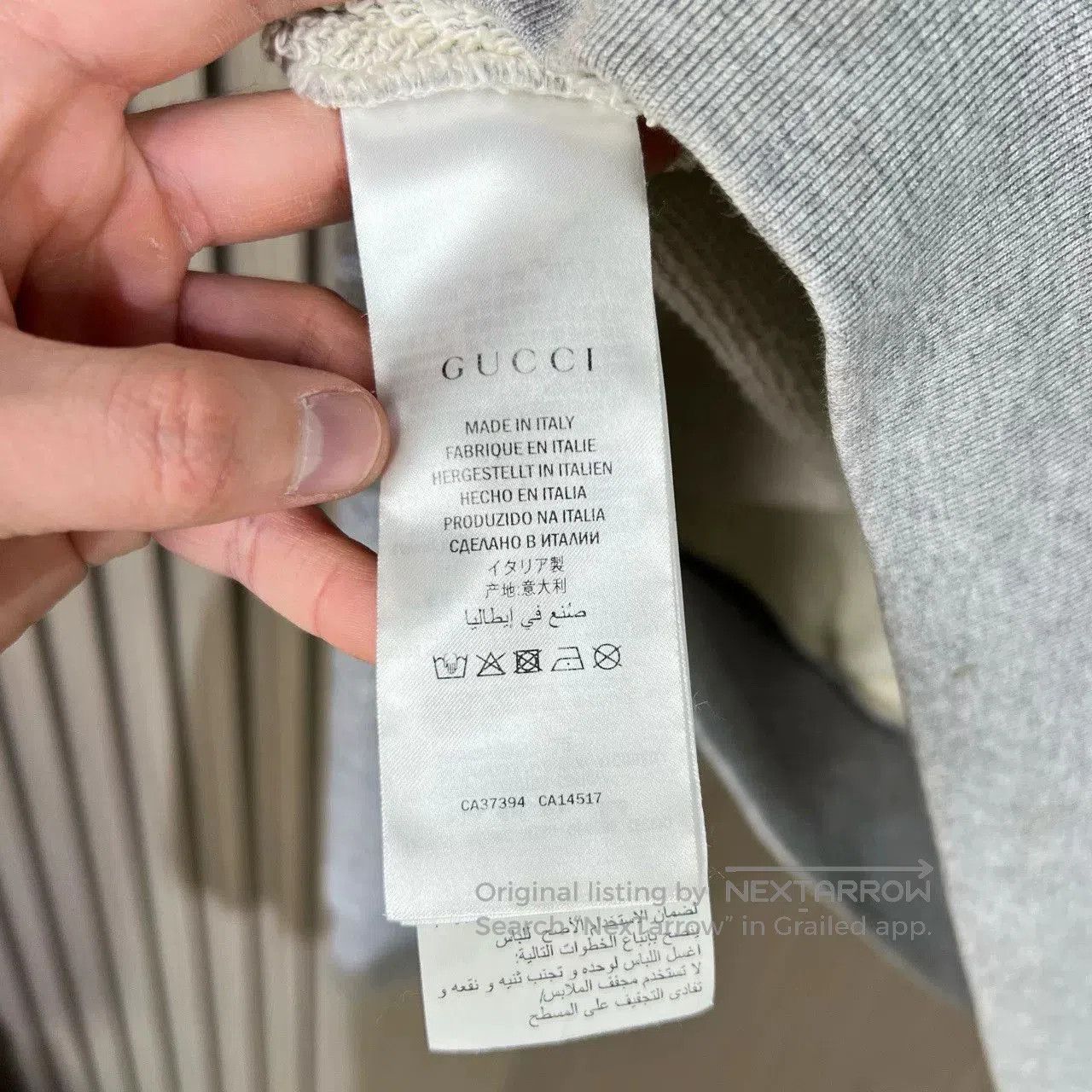 Gucci gucci embroidered grey sweatshirt with logo. Size US L / EU 52-54 / 3 - 6 Thumbnail