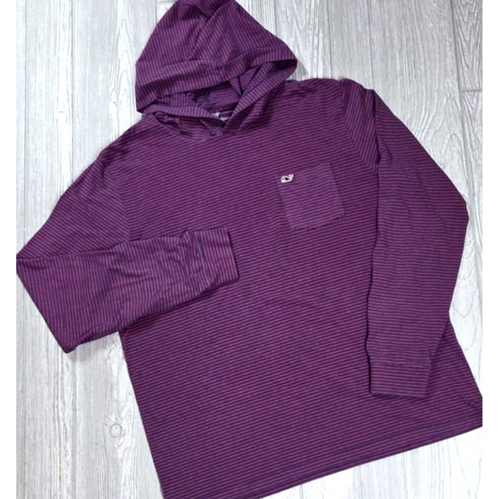 Vineyard Vines Vineyard Vines Edgartown Striped Hooded Tshirt Pink Blue Long Sleeve Men L Shirt Hoodie Pullover Logo Embroidered Knit Cotton Casual Preppy Baggy Size US L / EU 52-54 / 3 - 2 Thumbnail