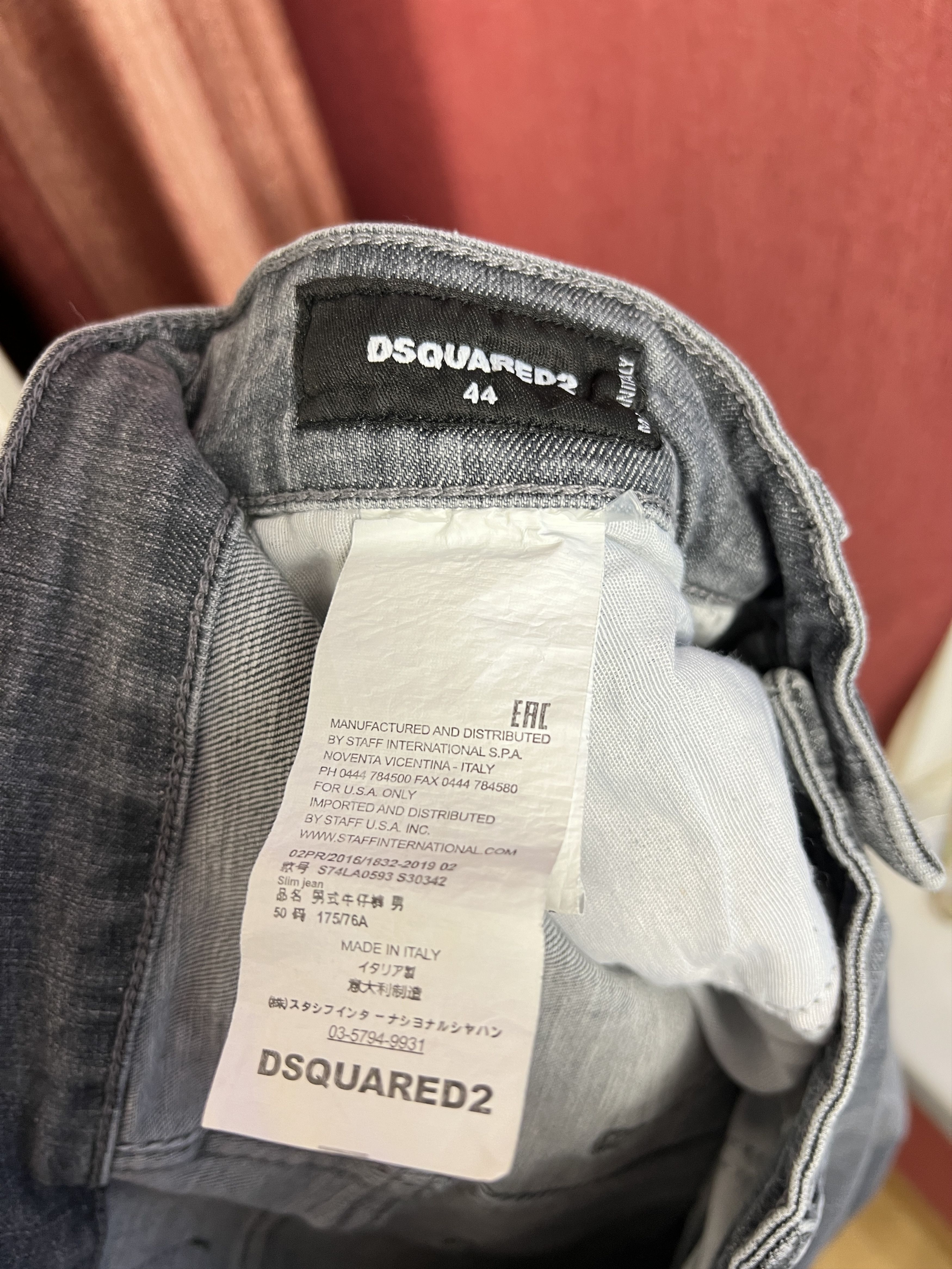 Dsquared2 DSQUARED2 GREY DENIM SLIM JEANS Size US 30 / EU 46 - 6 Thumbnail