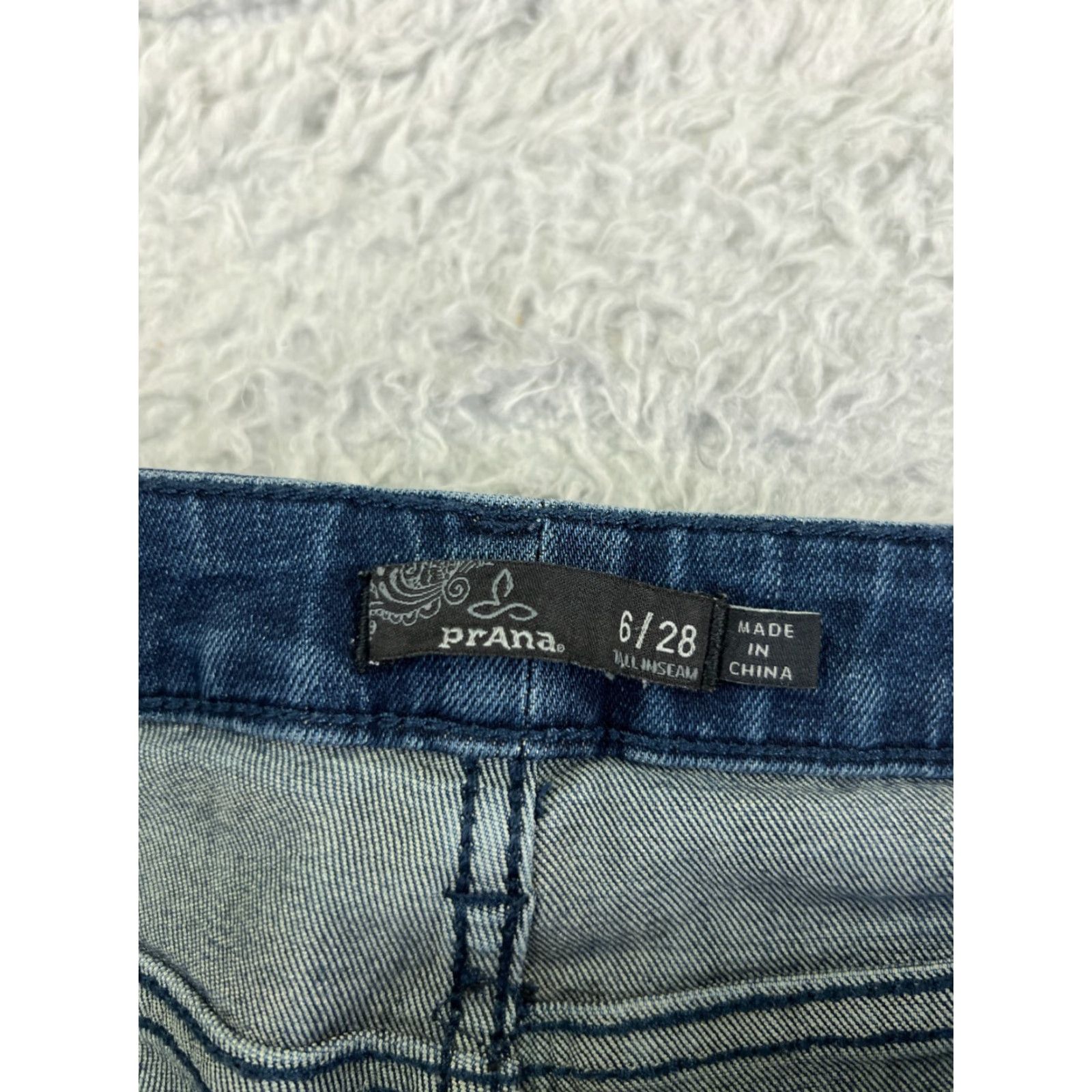 Prana prAna Jeans Women 6 Blue Denim Skinny Low Rise Cotton Blend Zip Fly 26x30 Size 28" / US 6 / IT 42 - 6 Thumbnail