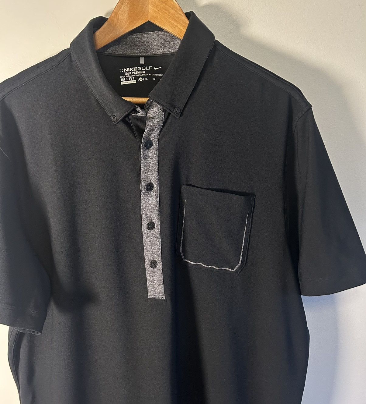 Nike Nike Tour Premium Golf Polo Shirt Mens XL Black Dri Fit Size US XL / EU 56 / 4 - 6 Thumbnail
