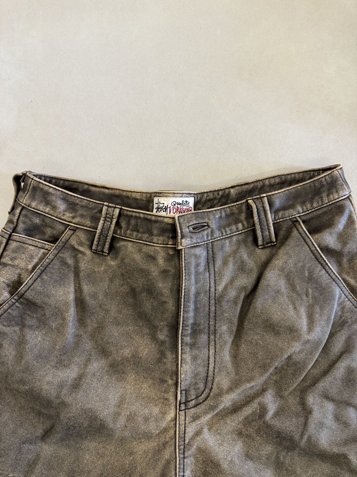 Stussy Stussy Workpant Distressed Leather Size US 32 / EU 48 - 2 Thumbnail
