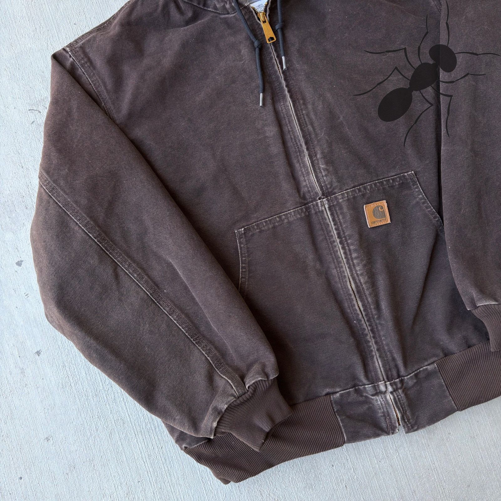 Carhartt × Vintage Carhartt J25 DKB brown active hooded work wear jacket Size US XL / EU 56 / 4 - 2 Thumbnail