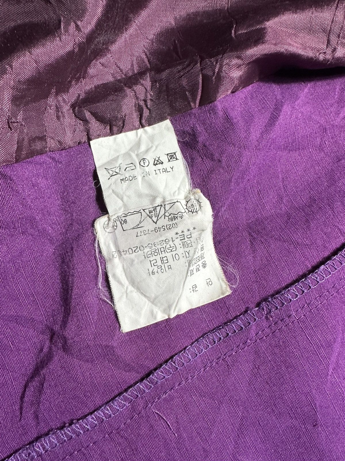 Vintage BIANCA purple collared button-down blouse made in italy Size L / US 10 / IT 46 - 8 Thumbnail