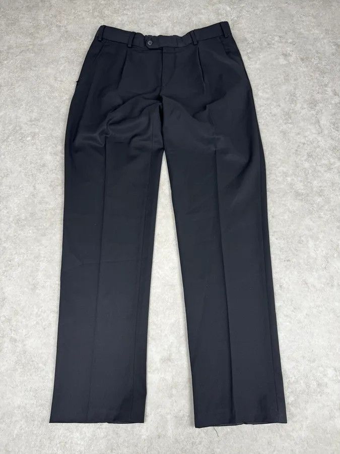 Balmain Black Wool Tailored Pants