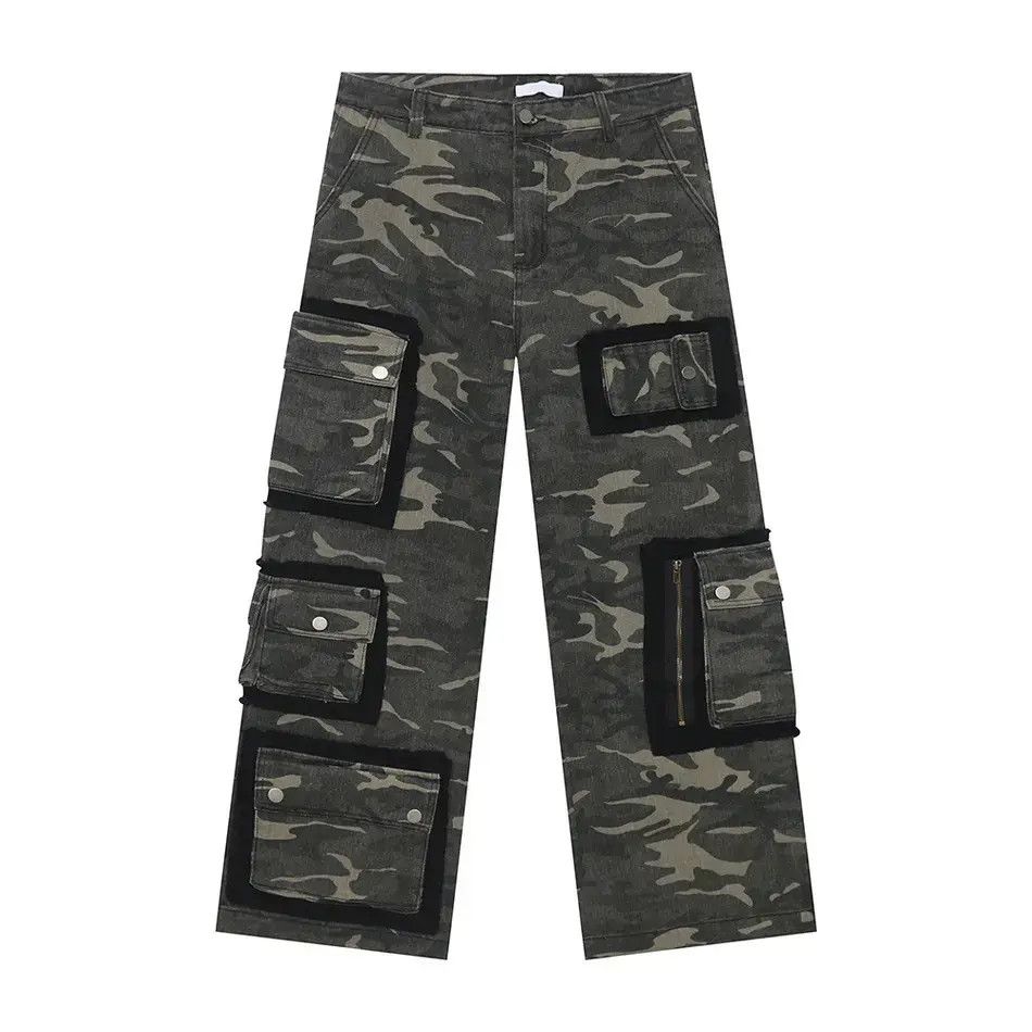 Japanese Brand Retro loose pocket camouflage straight leg jeans Size US 32 / EU 48 - 5 Thumbnail