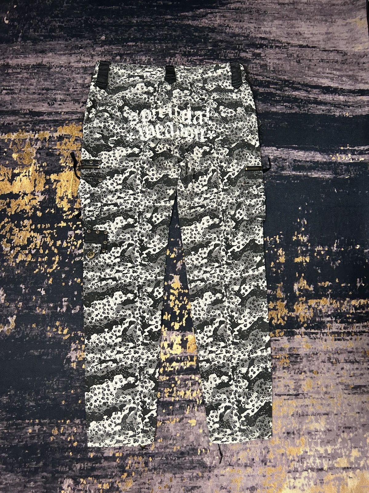 Seditionaries Algonquins Spiritual Weapon Skull Cargo Bondage Pants Size US 31 - 2 Thumbnail