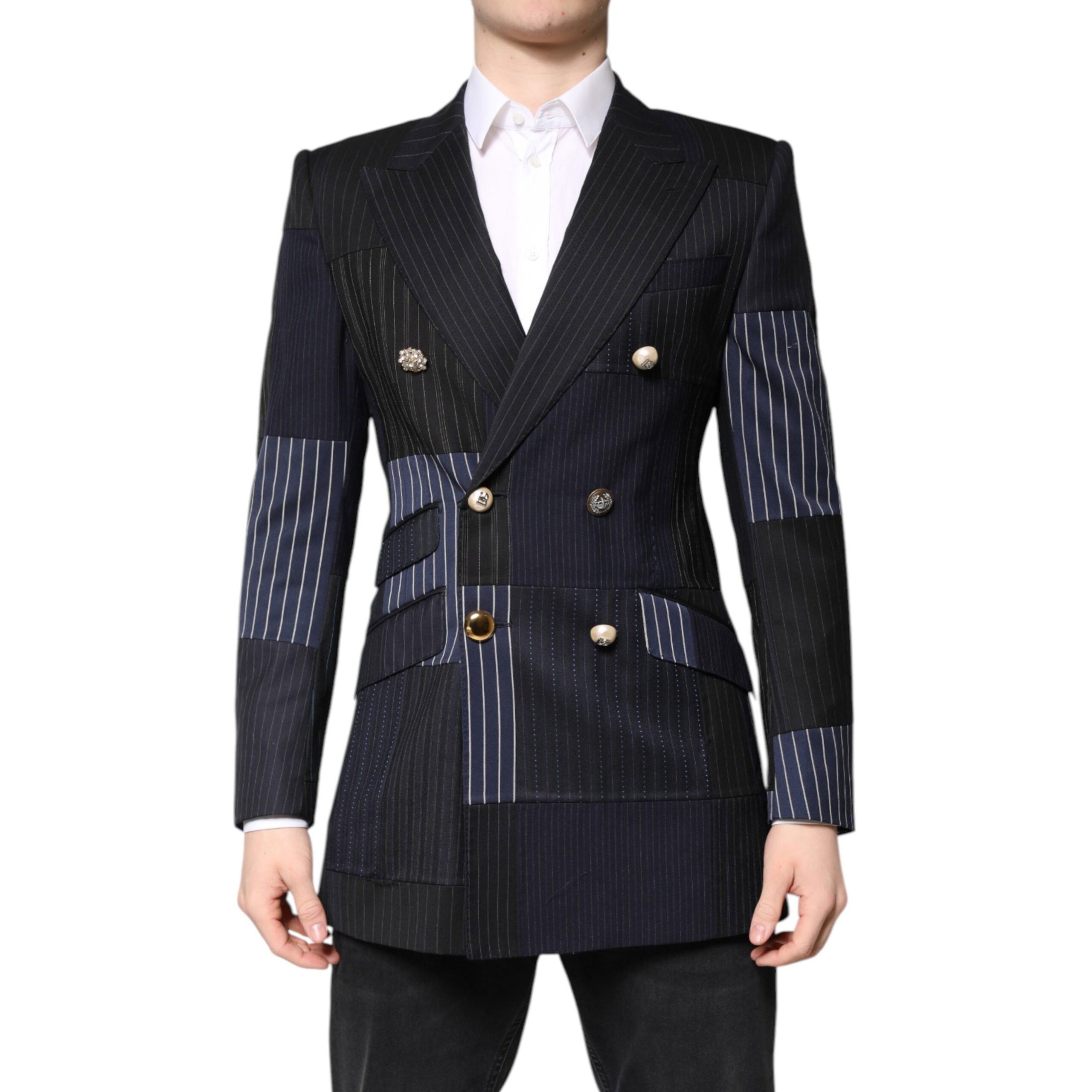 Dolce & Gabbana Dolce & Gabbana Multicolor Patchwork Jacket Coat Suit Blazer Size 46R - 1 Thumbnail