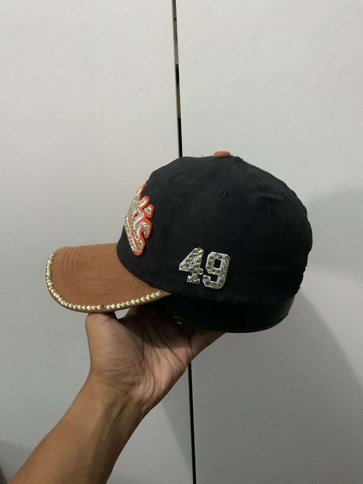 Japanese Brand Athletic Diamond Black Hat Size ONE SIZE - 3 Thumbnail