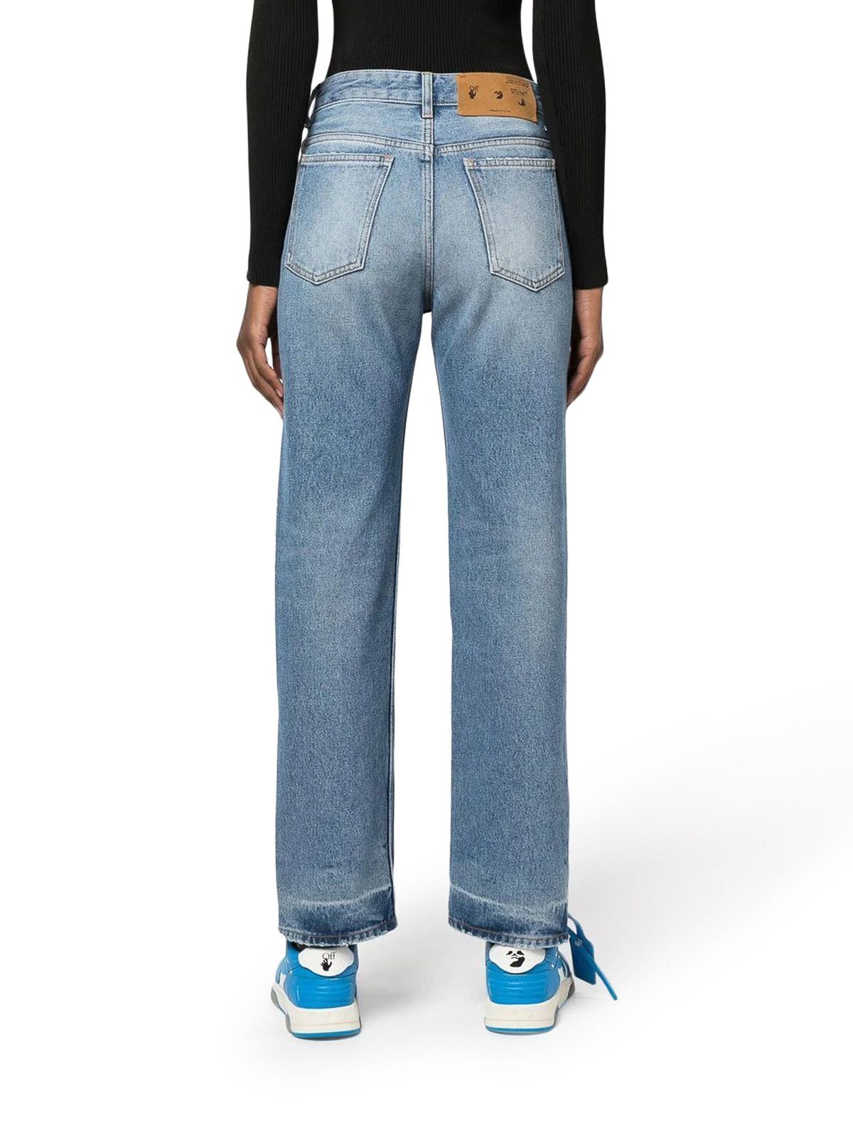 Off-White o1gr1nt0125 Corporate 90S Fit Jeans in Blue Size 28" / US 6 / IT 42 - 4 Thumbnail