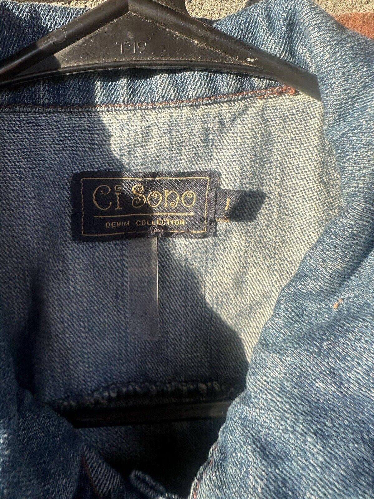 Designer Ci Sono Large Denim Jacket Y2K Size L / US 10 / IT 46 - 4 Thumbnail