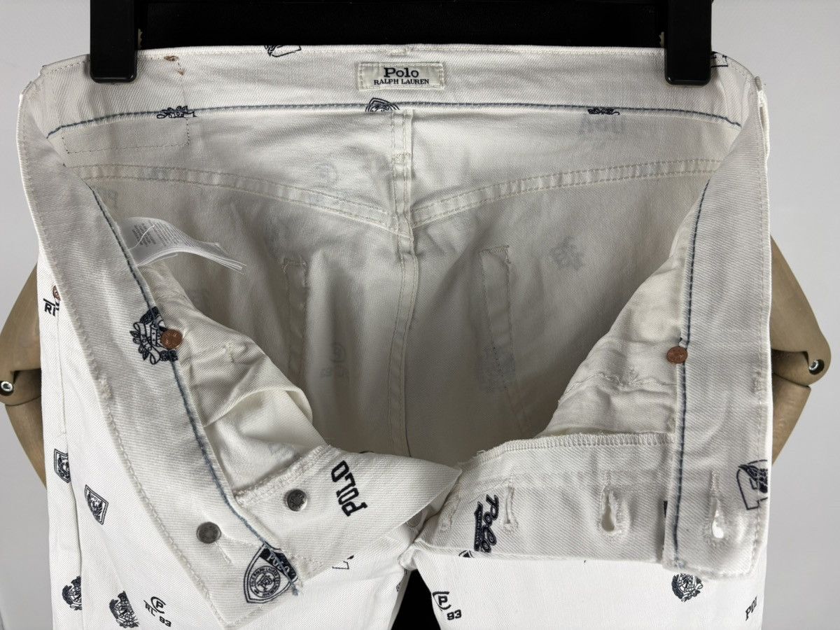 RRL Ralph Lauren Rare Polo Bear Multi-Logo Double Rrl Print Pattern Cotton Denim Pants Jeans Size US 34 / EU 50 - 9 Thumbnail