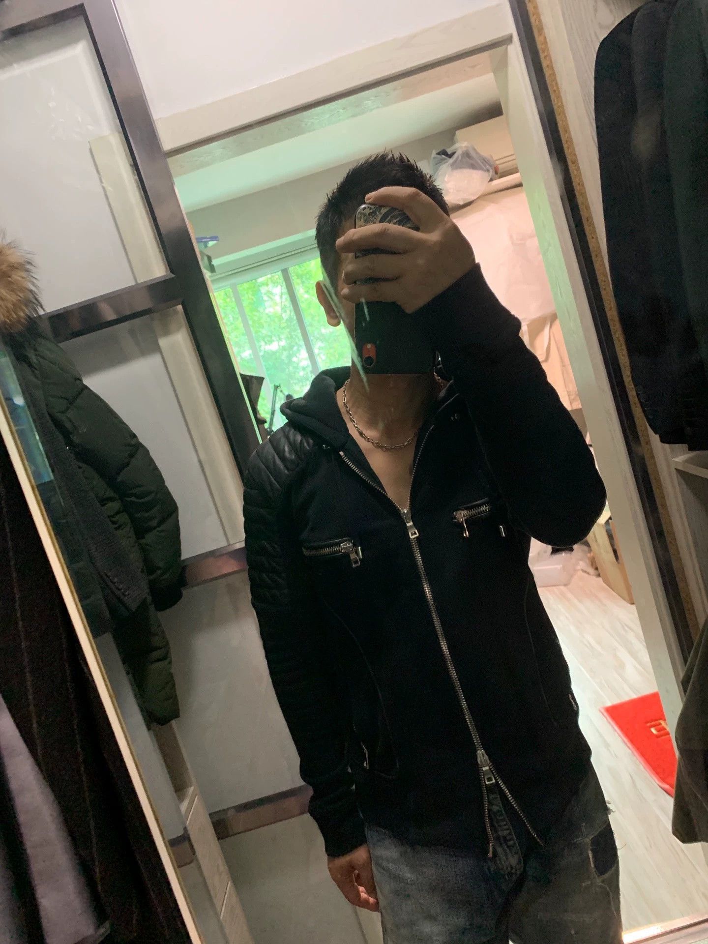 Balmain Black Zip-Up Hooded Jacket Size US S / EU 44-46 / 1 - 1 Thumbnail