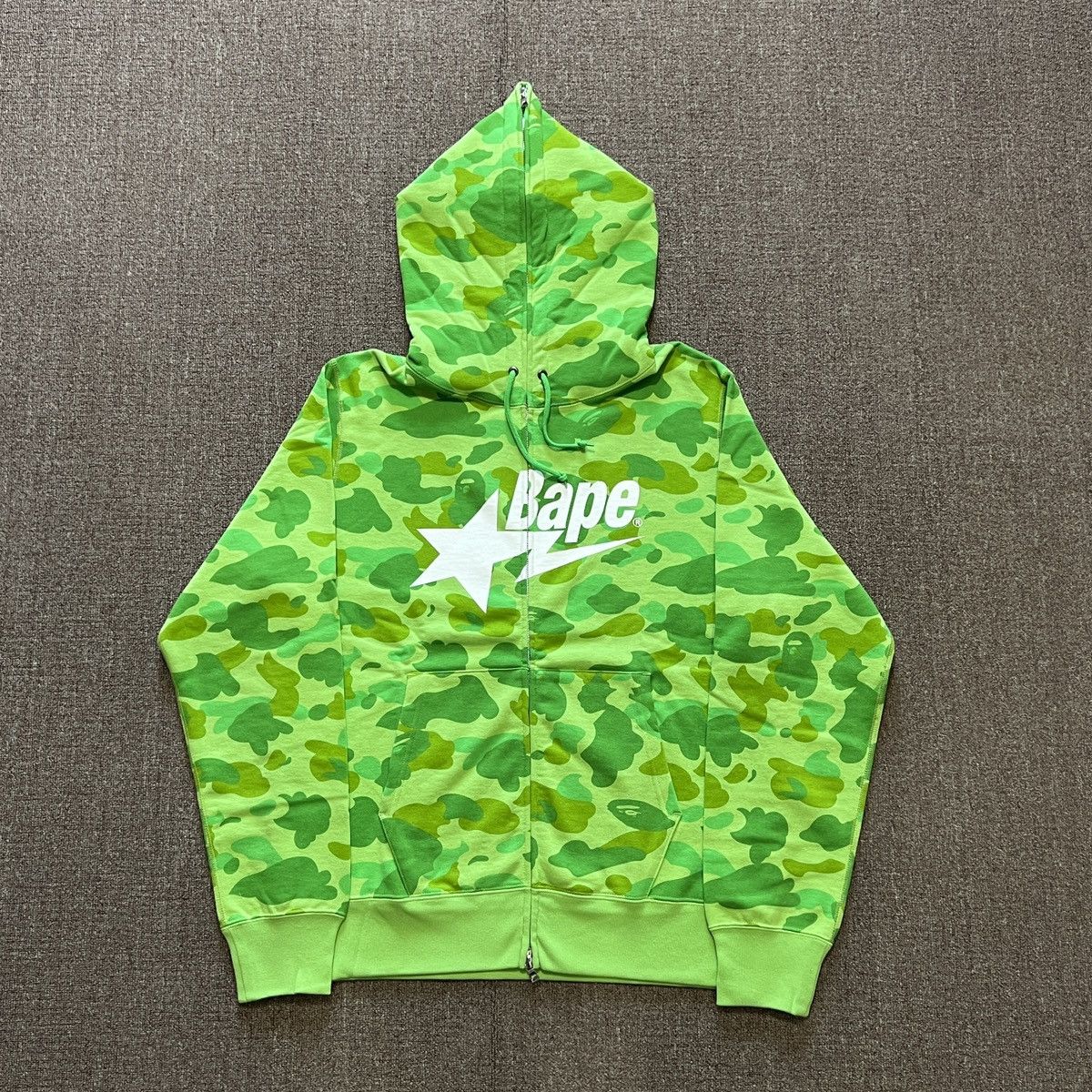 Bape Bape Light Green Camo Sta Hoodie Grailed