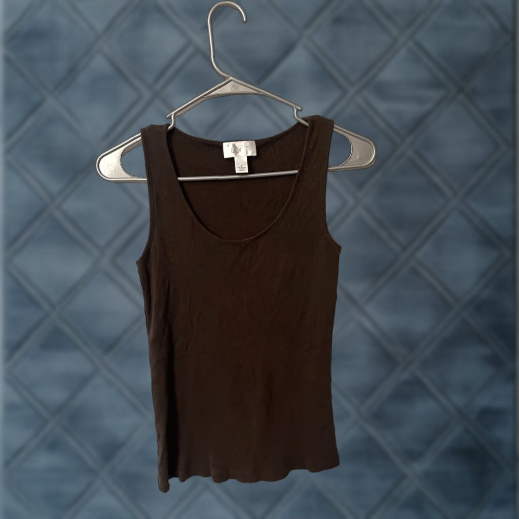 Loft VINTAGE Loft Brown Tank Top for Women Size Small Cotton GUC Size S / US 4 / IT 40 - 1 Thumbnail