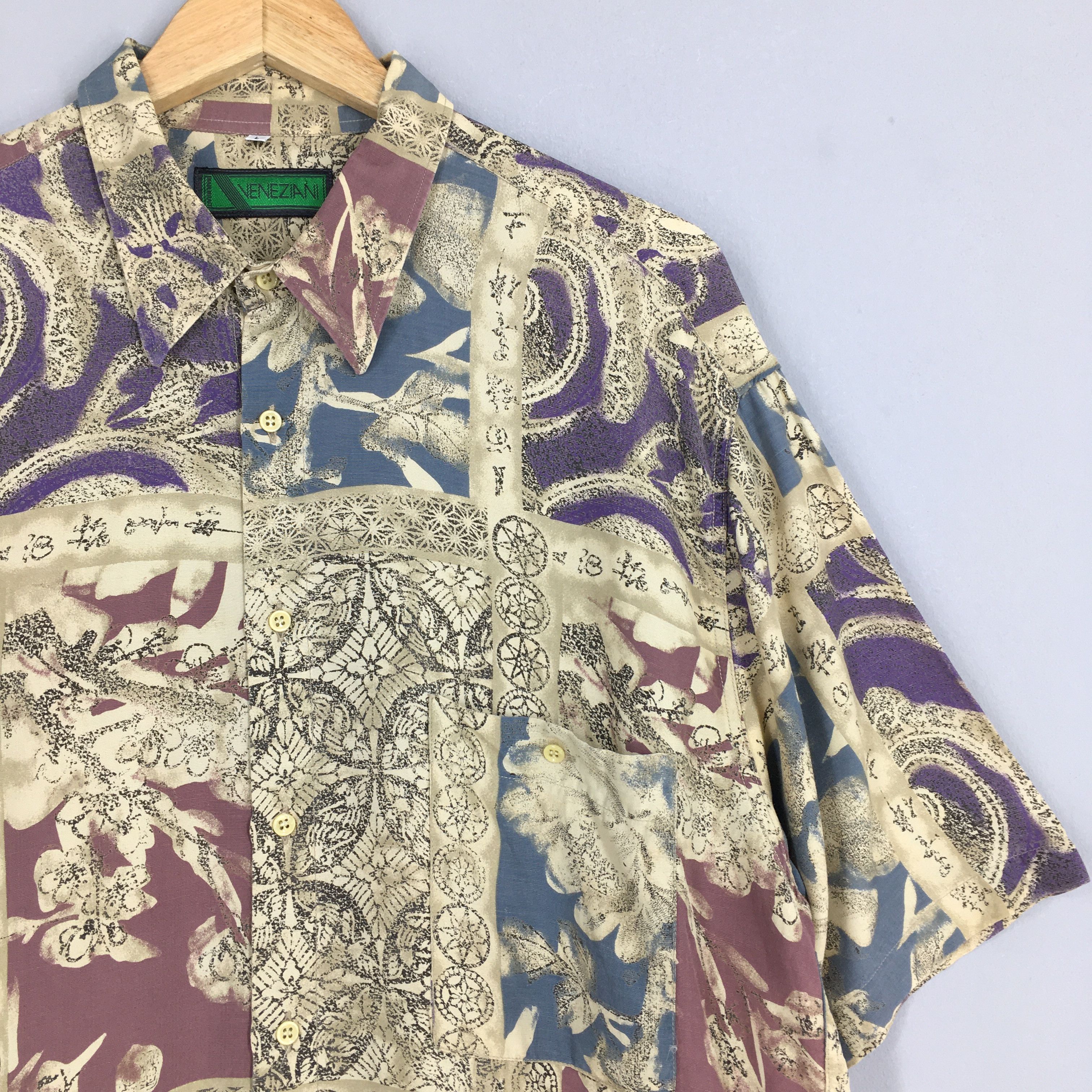 Art Comes First Vintage Psychedelic Hawaiian Aloha Surf Wear Shirt Large Size US L / EU 52-54 / 3 - 2 Thumbnail