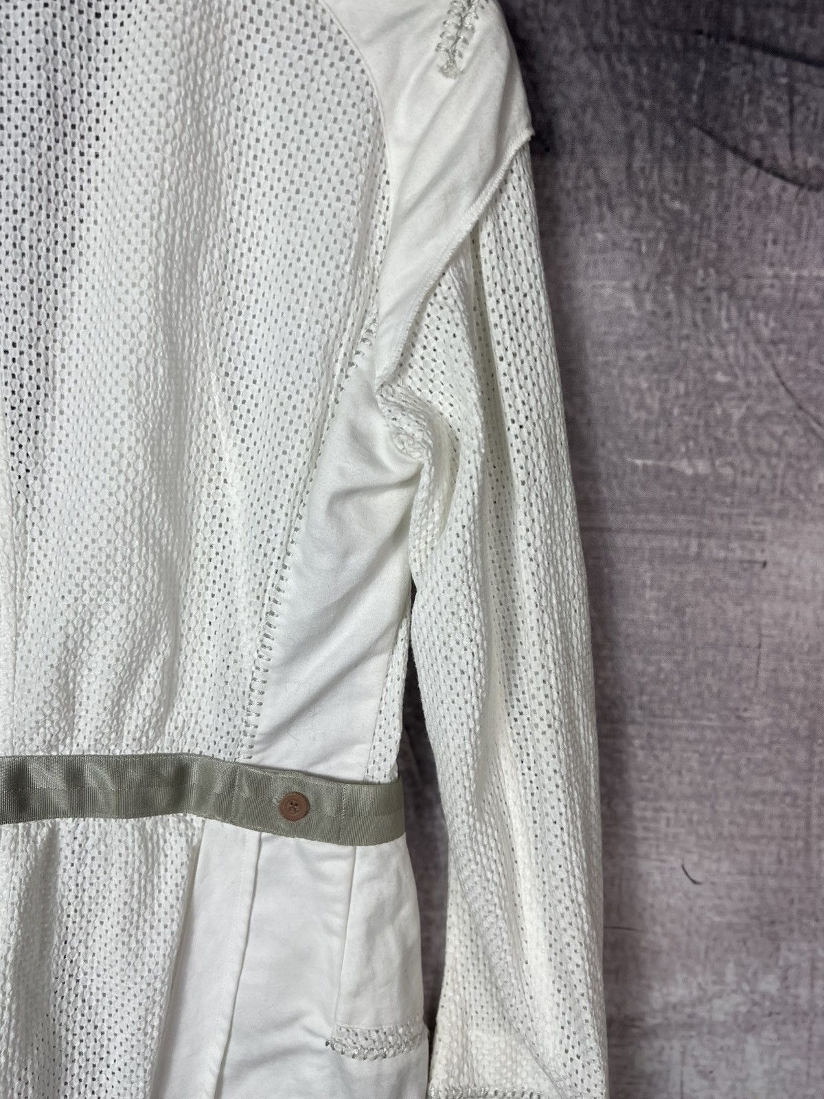 Marithe + Francois Girbaud M+FG Archive Mesh Web Paneled Utility Blazer Jacket Size M / US 6-8 / IT 42-44 - 12 Thumbnail