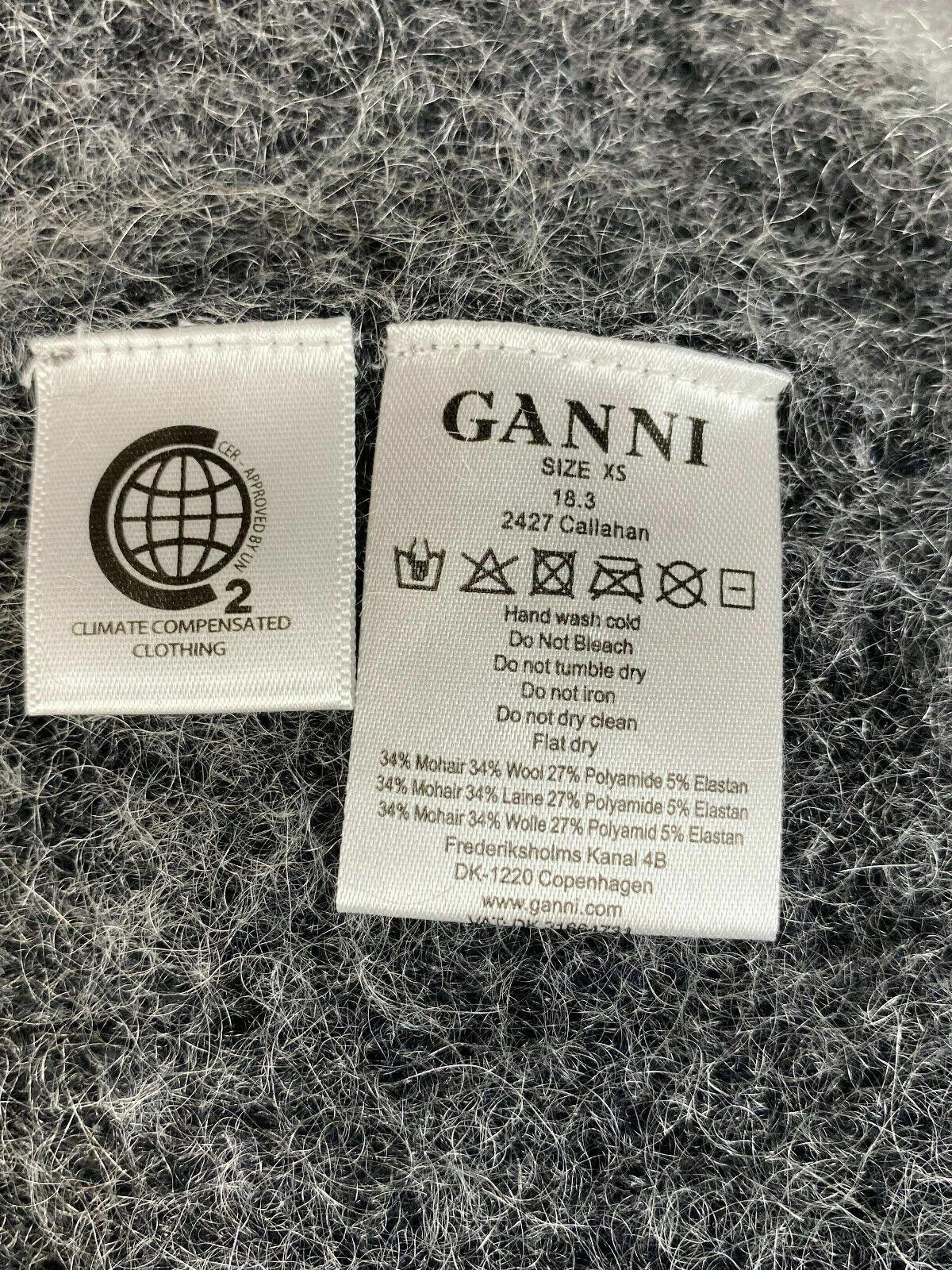 Gianni Valentino Ladies Ganni Grey V-Neck Mohair Wool Sweater Size XS Size XS / US 0-2 / IT 36-38 - 11 Thumbnail
