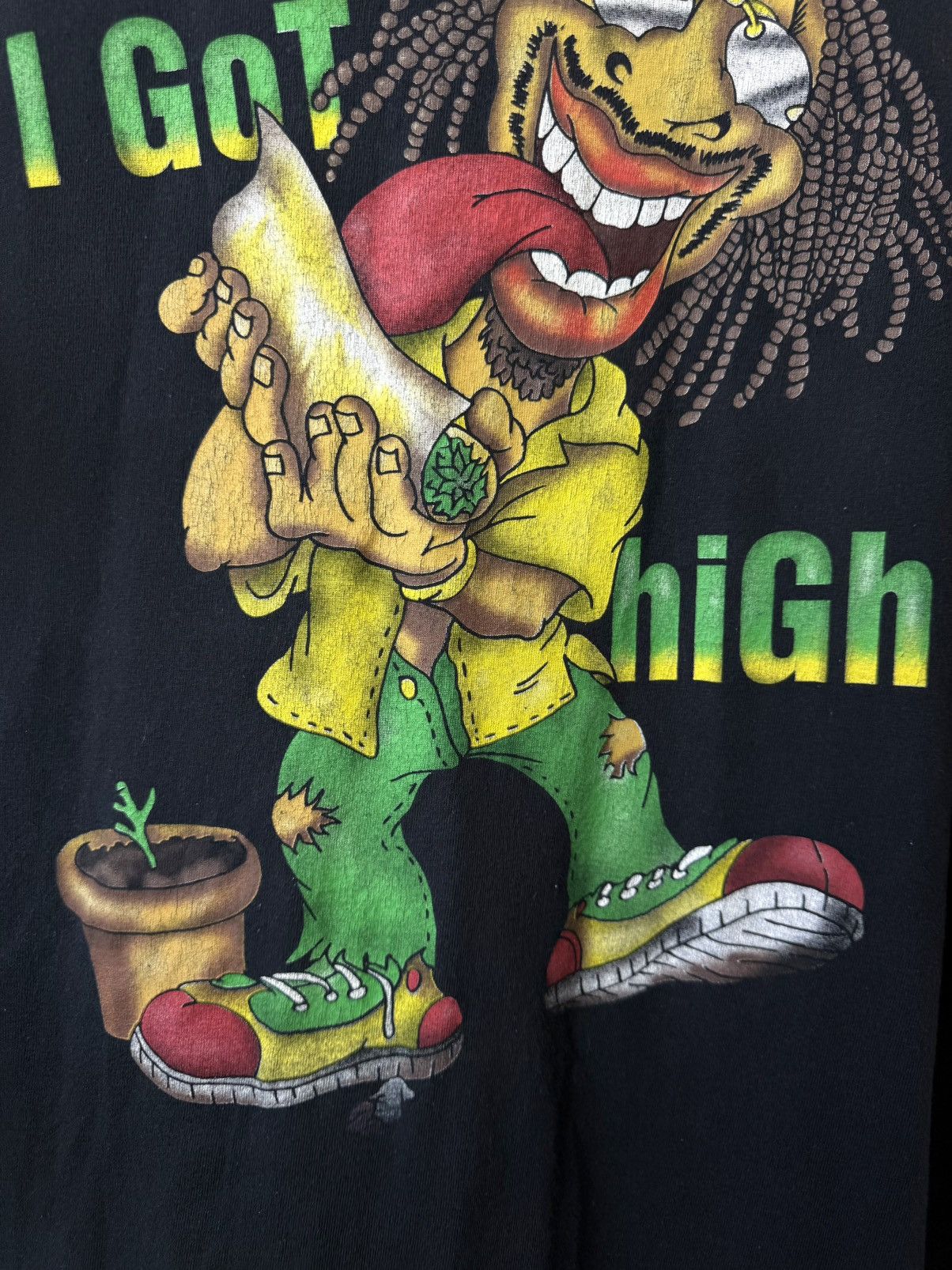 Rap Tees Vintage Rasta Bob Marley Rap T Shirt Weed Marijuana Jamaica Size US XL / EU 56 / 4 - 3 Thumbnail