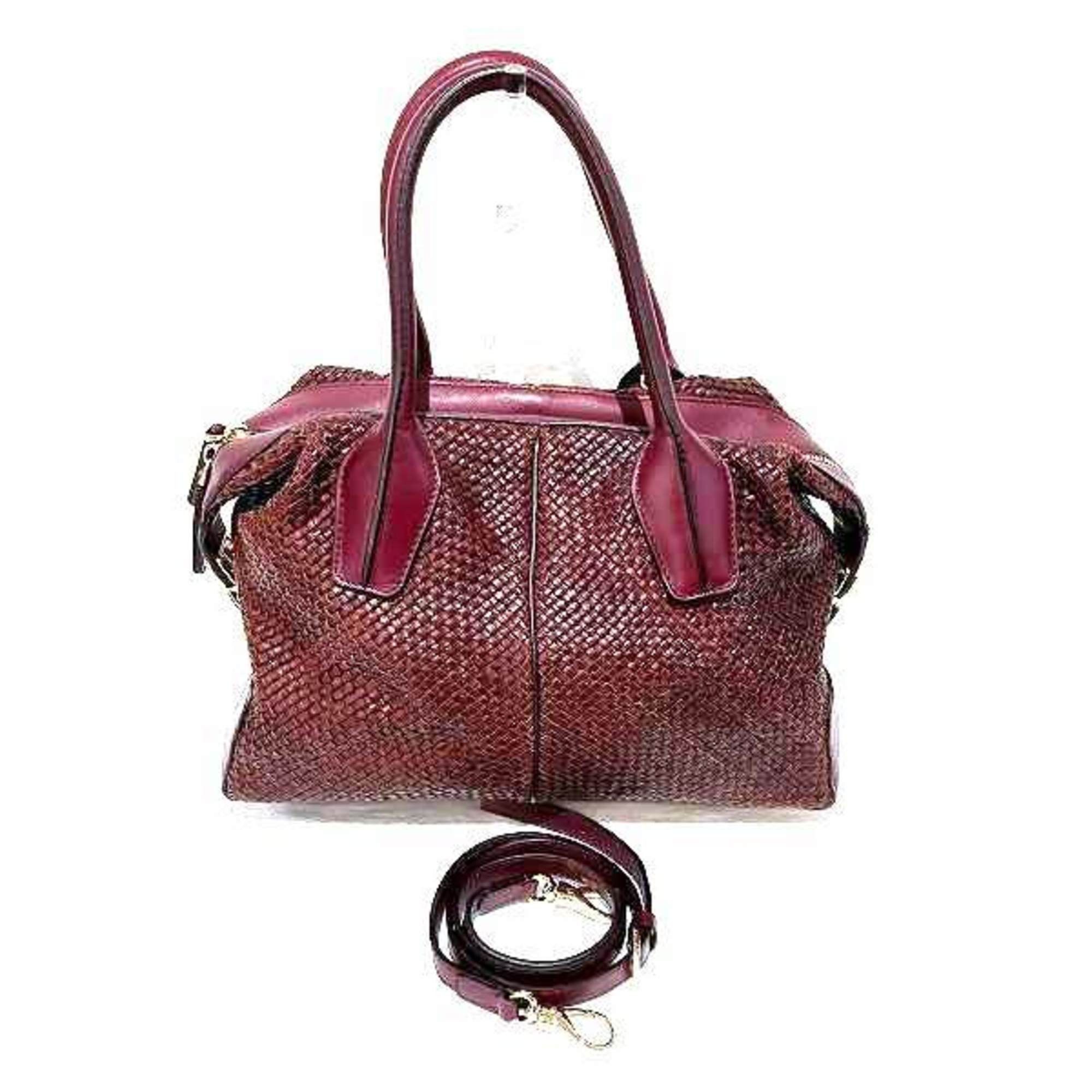 image of Tods Tod's 2Way Bordeaux Leather Bag Handbag Shoulder Ladies, Women's