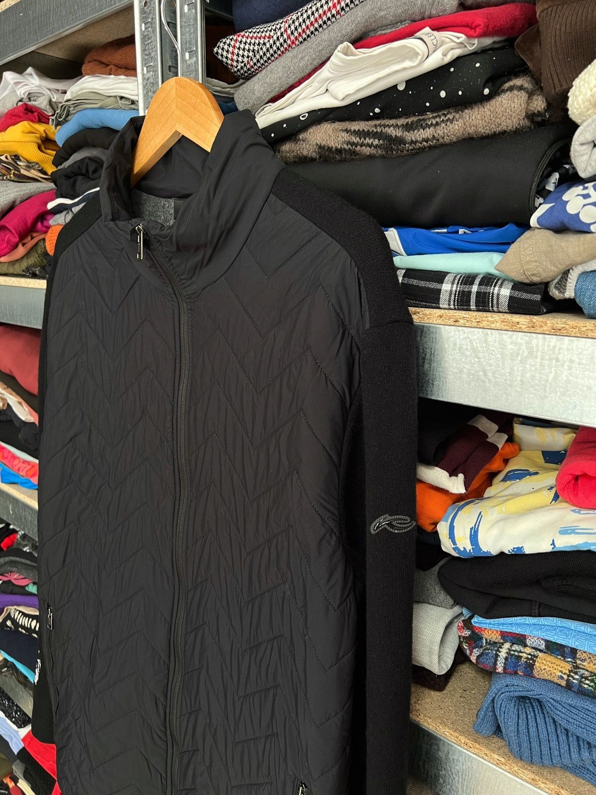 KJUS Kjus Mens Linard Midlayer Wool Jacket Black Quilted Full Zip Size US XXL / EU 58 / 5 - 3 Thumbnail