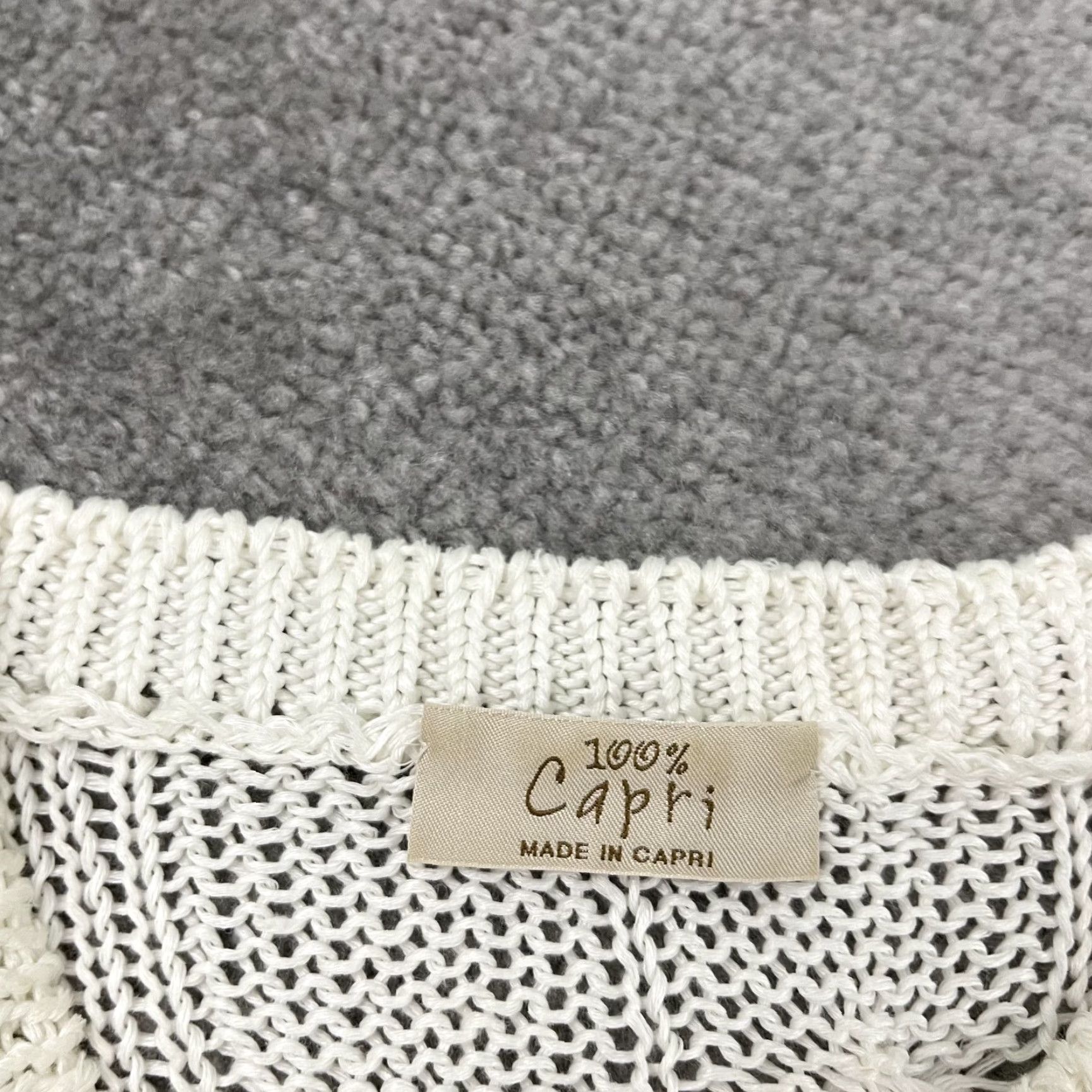 Vintage 100% Capri Sweater Womens Small White Knit Pullover Long Sleeve Minimal Classic Size S / US 4 / IT 40 - 2 Thumbnail