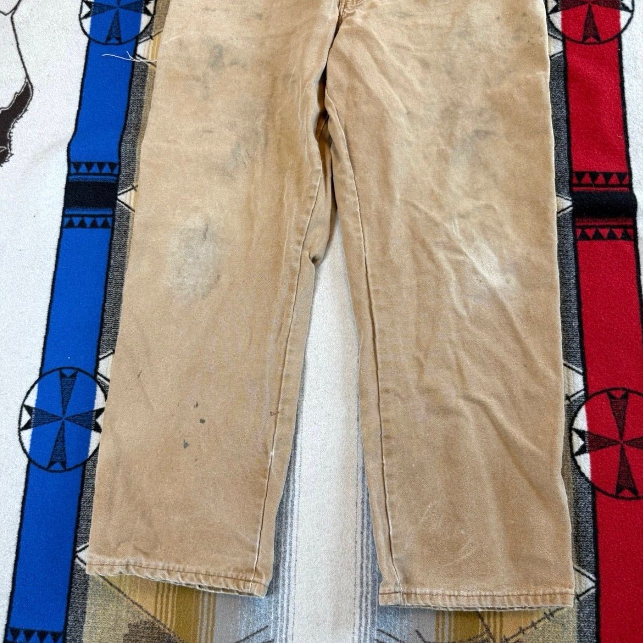 Dickies VINTAGE Dickies Canvas Carpenter Pants Jeans 40x32 Brown Regular Men 90s Grunge Workwear Distressed Canvas Straight Inseam 32" Button Zip Size US 40 / EU 56 - 5 Thumbnail