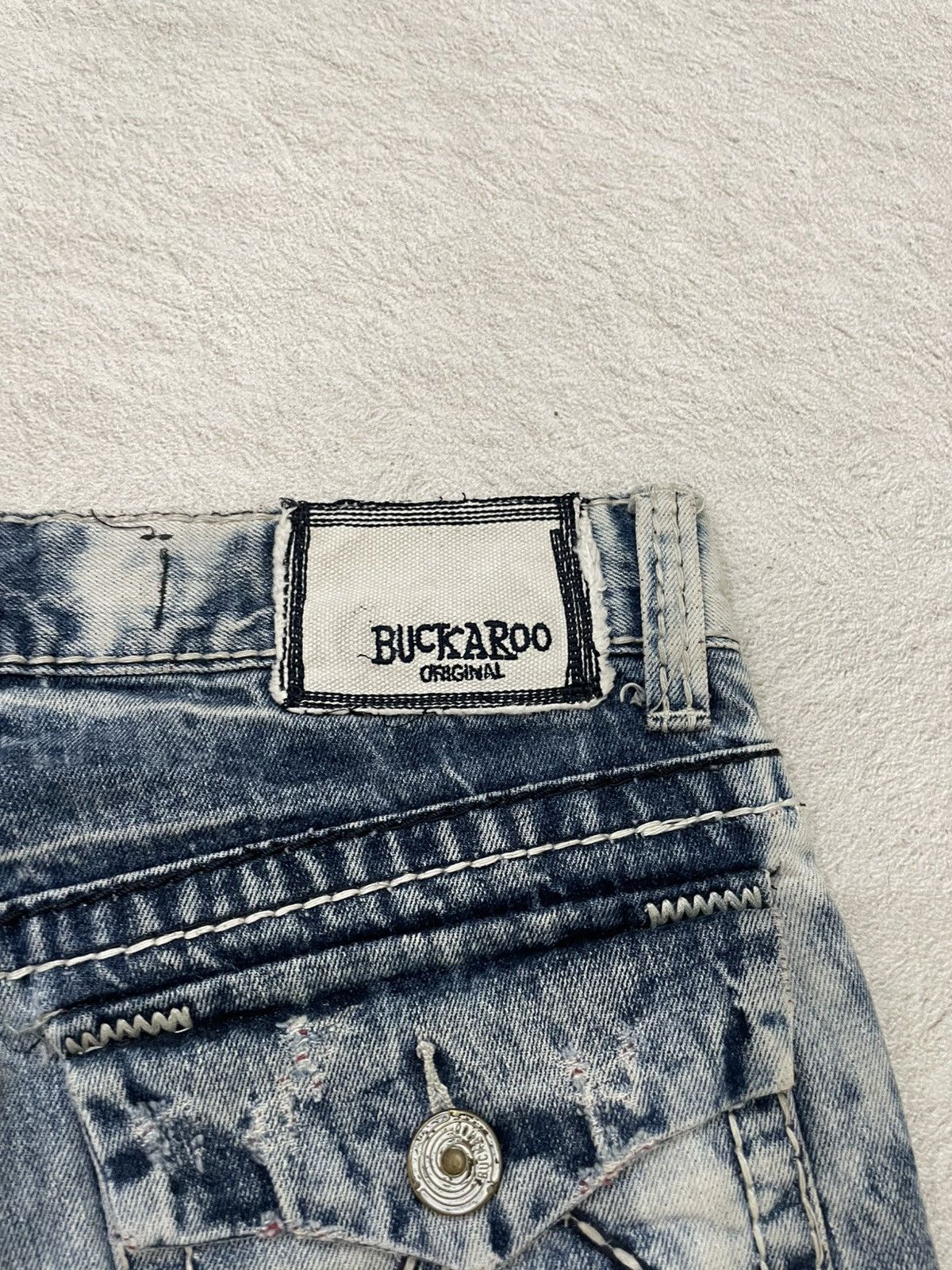 If Six Was Nine 2000s Buckaro Acid Wash Denim Ripped Jeans Distressed Lgb If Size US 31 - 11 Thumbnail