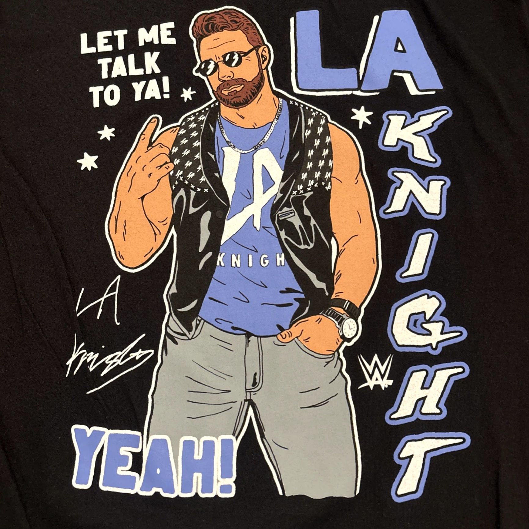 Vintage VINTAGE? (no) WWE Let Me Talk To Ya! LA Knight T-Shirt Men’s M Black Wrestling Shirt Size M Size US M / EU 48-50 / 2 - 2 Thumbnail