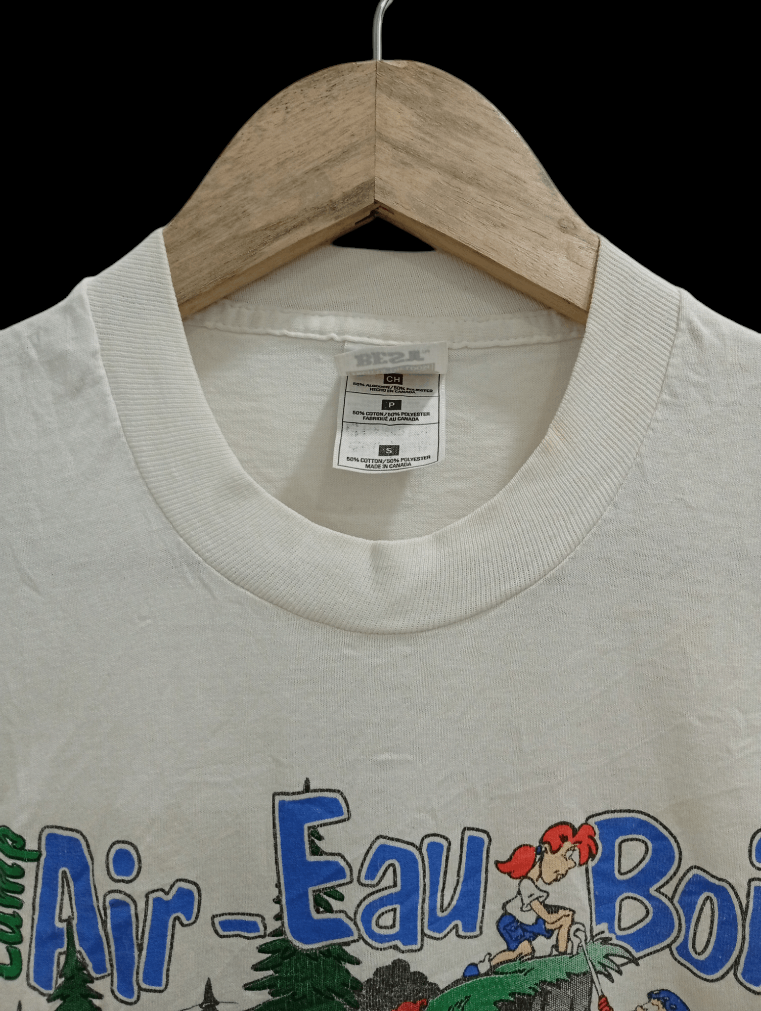 Fruit Of The Loom × Vintage 🔥🔥Vintage 90s Camp Air - Eau Bois T-Shirt Size US S / EU 44-46 / 1 - 19 Thumbnail