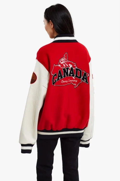 Opening Ceremony Opening Ceremony Varsity Jacket Red Leather Canada Size US L / EU 52-54 / 3 - 2 Thumbnail