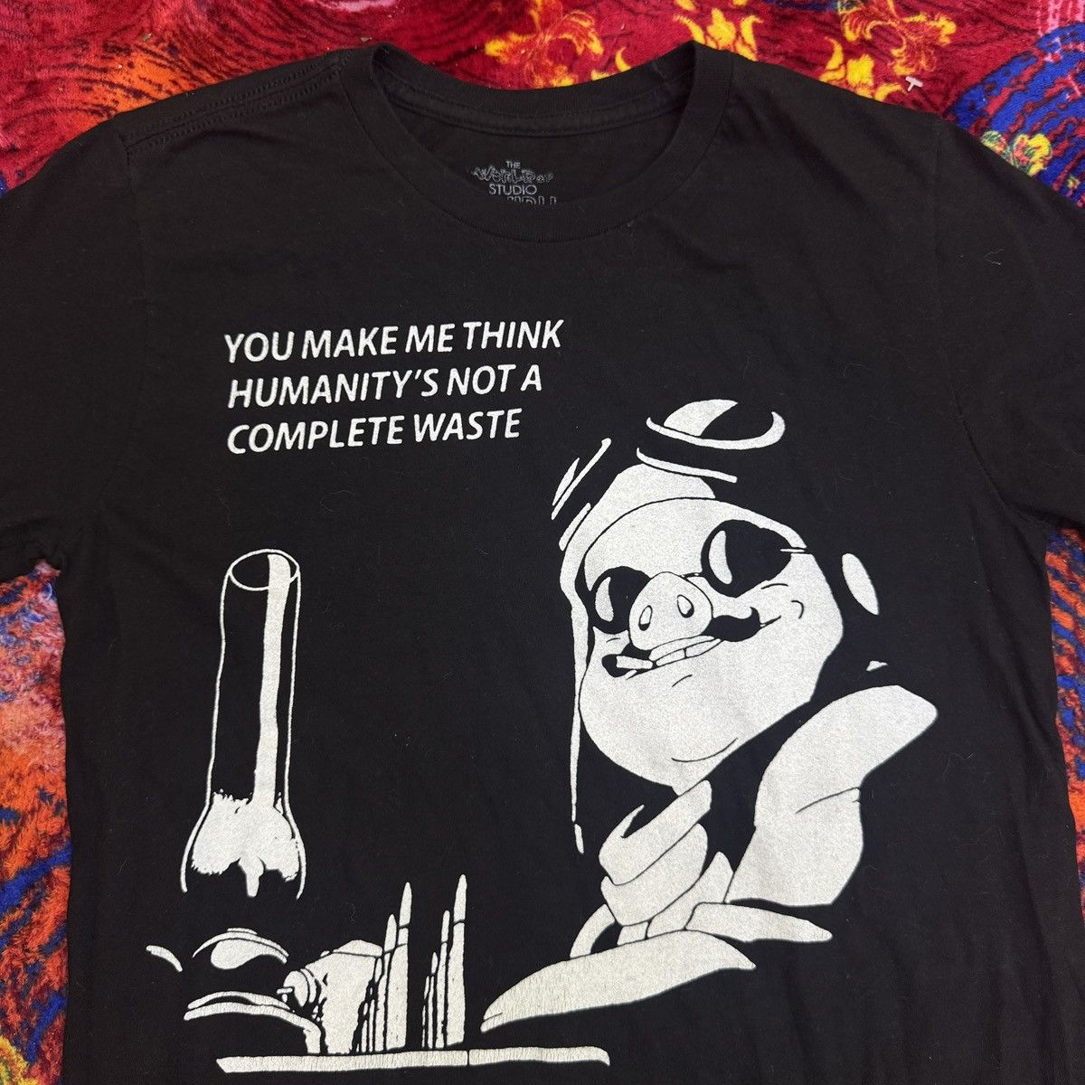 Anime PORCO ROSSO Movie Studio Ghibli Tee Shirt Hayao Miyazaki Size XS / US 0-2 / IT 36-38 - 2 Thumbnail