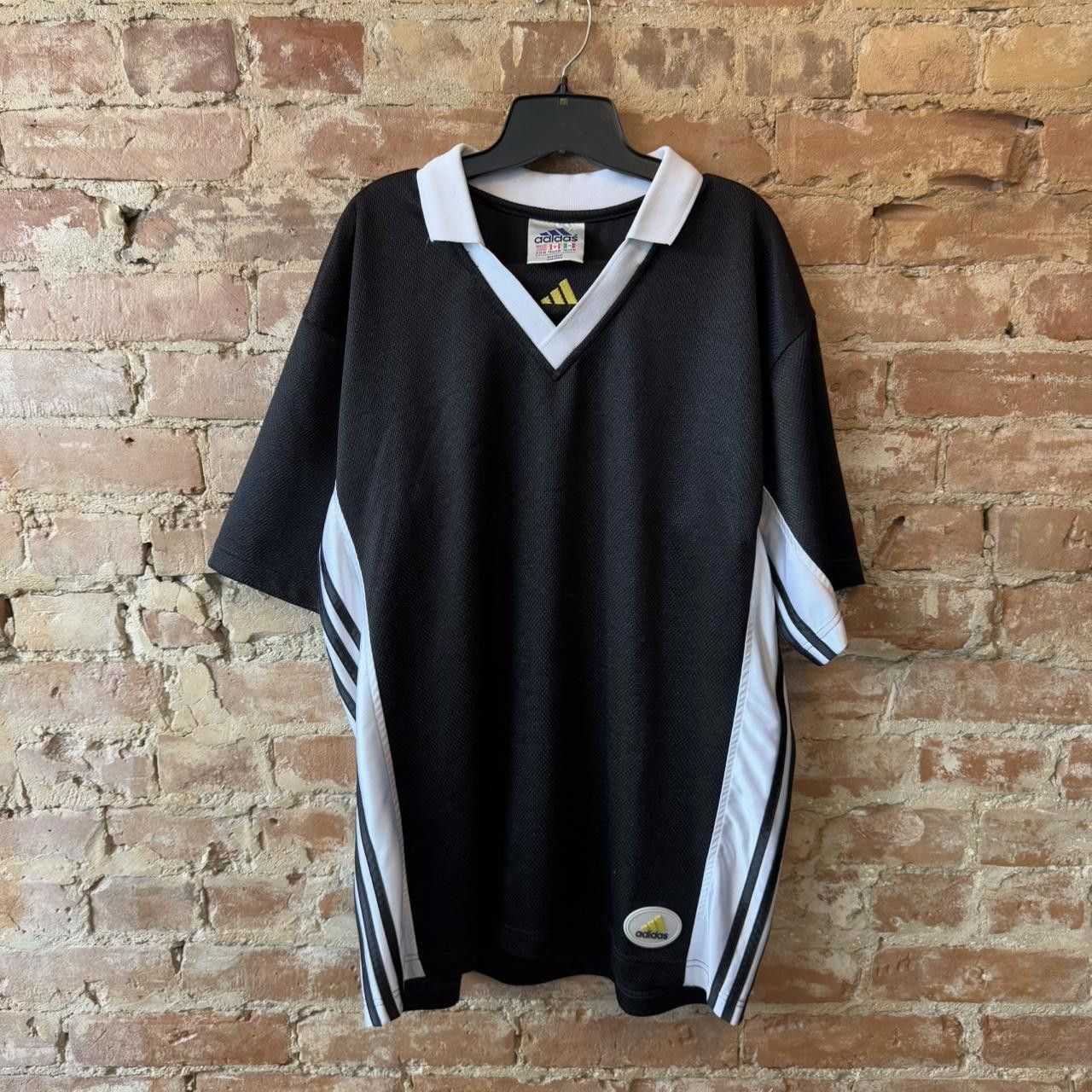 Adidas Adidas Men's Short Sleeve Soccer Jersey - Black & White Size US M / EU 48-50 / 2 - 1 Thumbnail
