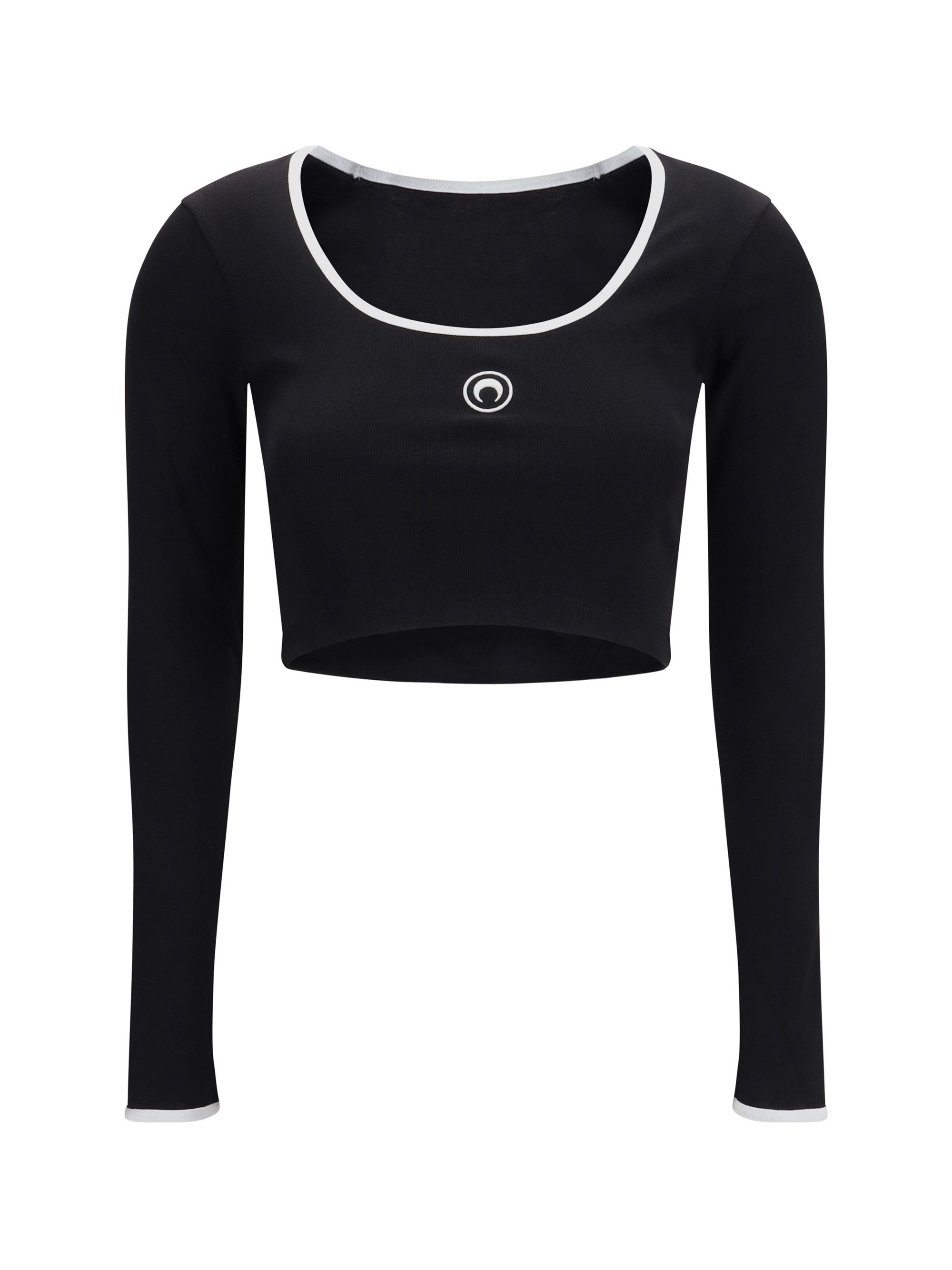 Marine Serre Moon logo bicolor jersey roundneck T-Shirt Size M / US 6-8 / IT 42-44 - 1 Thumbnail