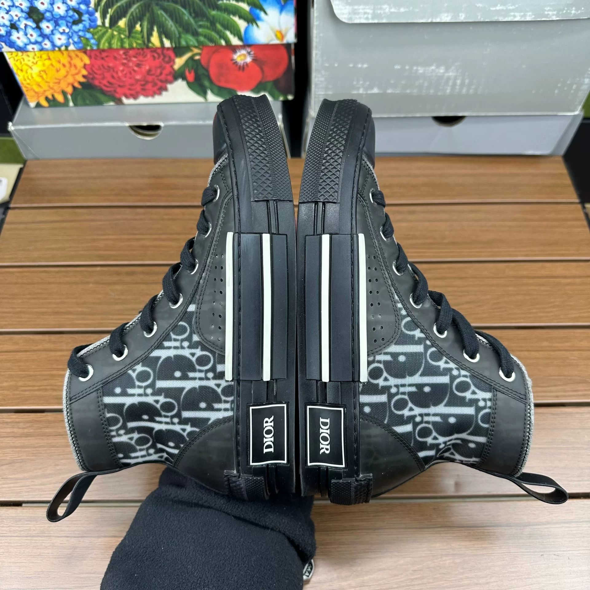 Dior Dior Black Hitop Sneakers it_36 Women Size US 6 / IT 36 - 1 Thumbnail