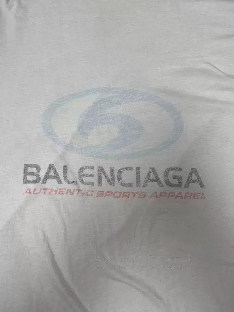 Balenciaga Balenciaga Distressed Blue Logo Letter Print T-Shirt. Size US M / EU 48-50 / 2 - 3 Thumbnail