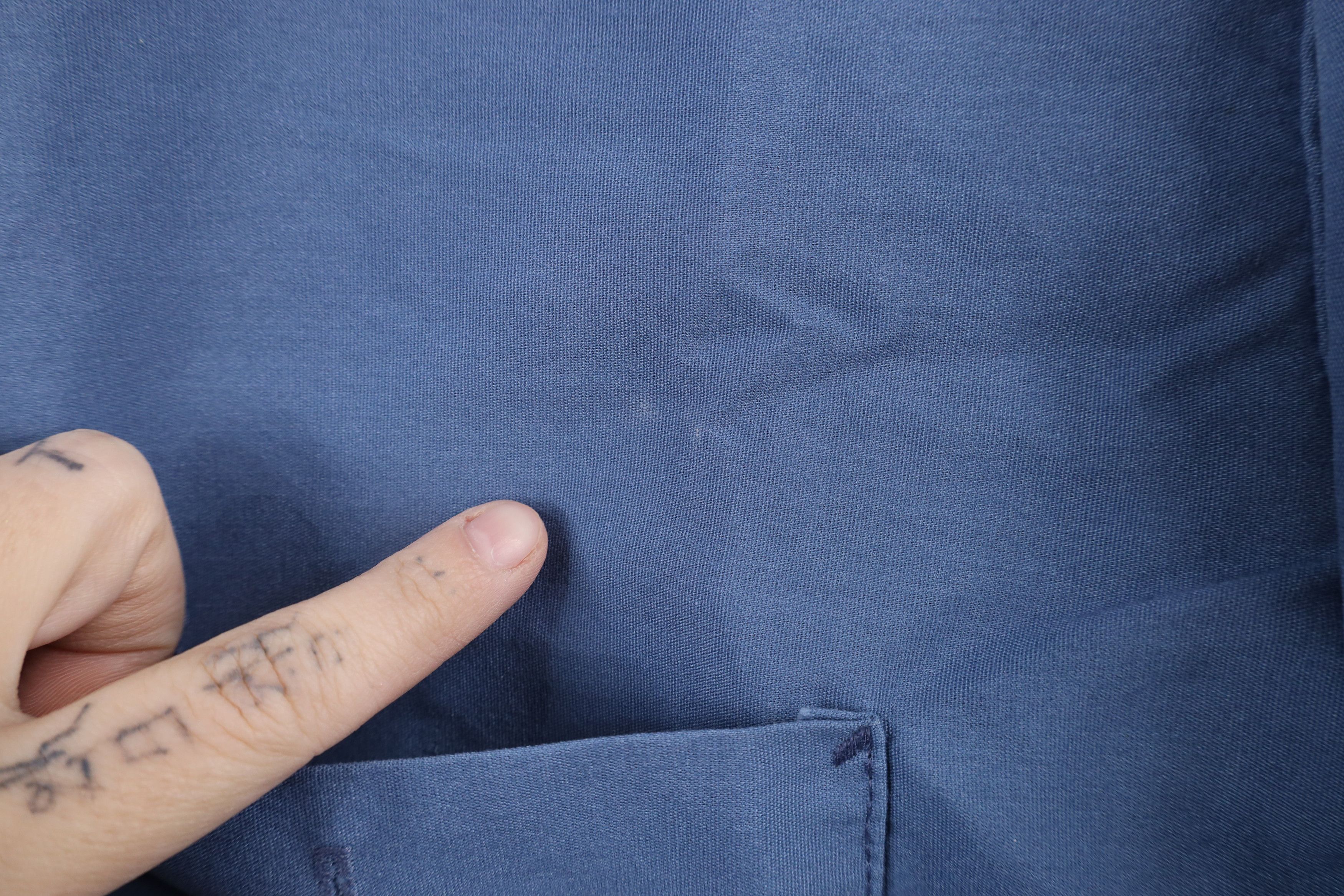 Vintage Vintage 90s Streetwear Mechanic Button Shirt Blue USA Size US XL / EU 56 / 4 - 5 Thumbnail