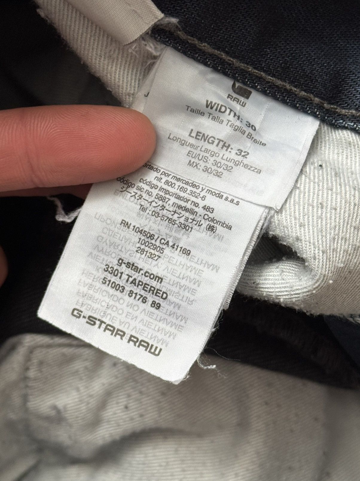 G-Star G star raw 30/32 3301 tapered washed denim pant trouser jean Size US 32 / EU 48 - 12 Thumbnail