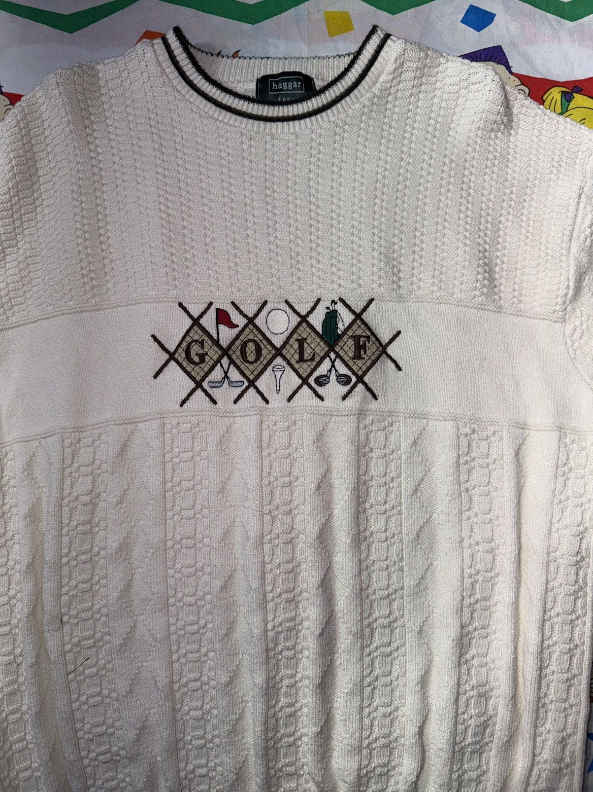 Other Vintage 90s Hangar Tour Golf Embroidered Sweater Size US XL / EU 56 / 4 - 2 Thumbnail
