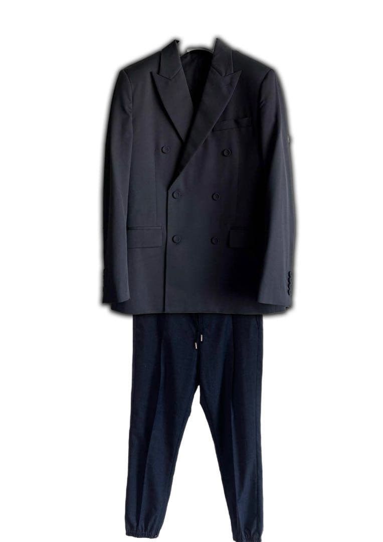 DIOR HOMME Setup Suit Black Jacket 48 Pants 46