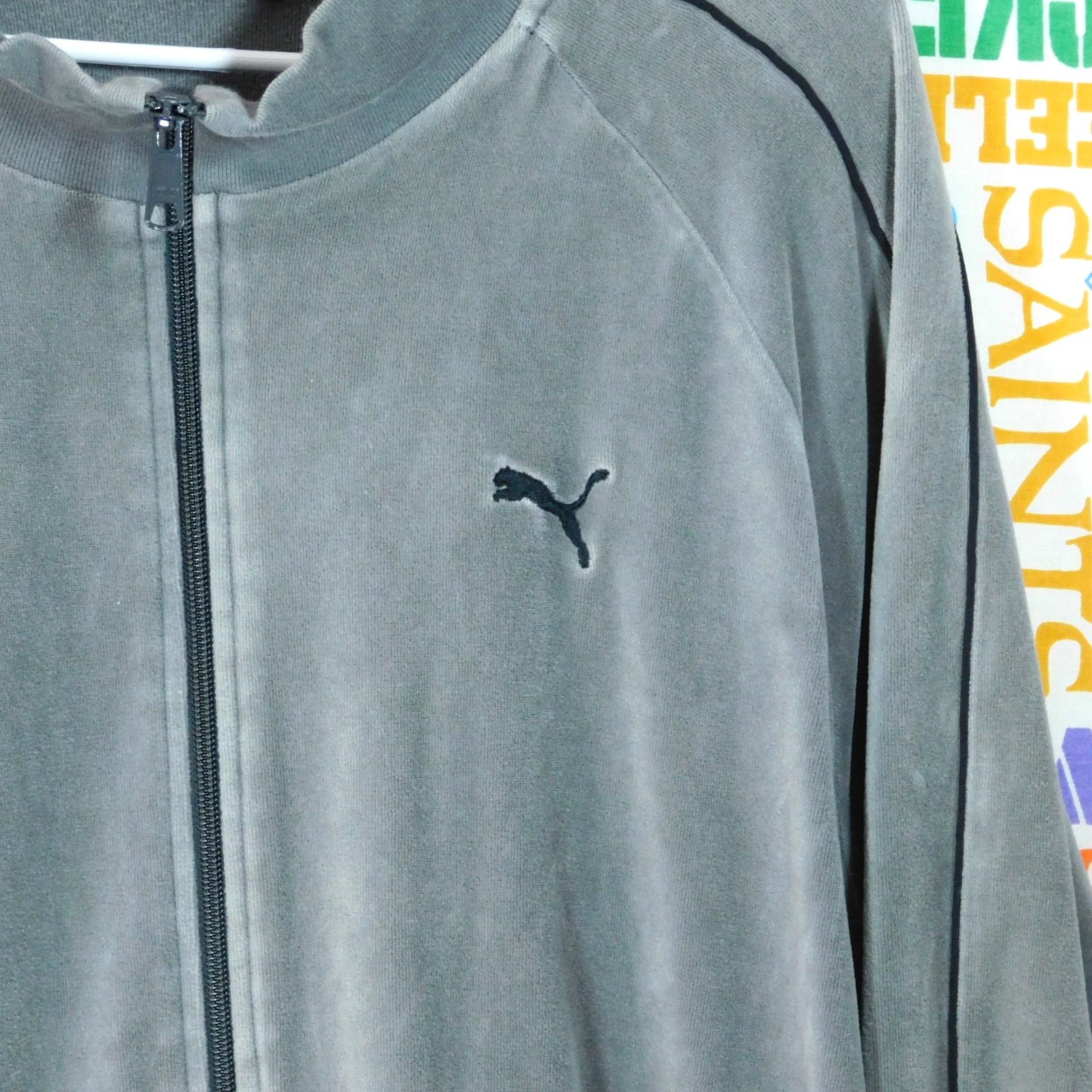 Puma Y2K Puma Velour Track Jacket Size XL Gray Black Full Zip Size US XL / EU 56 / 4 - 6 Thumbnail