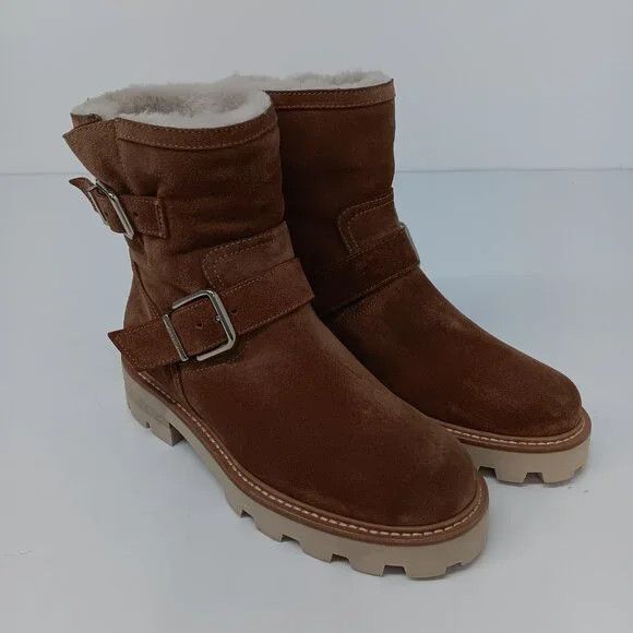 Jimmy Choo Jimmy Choo Youth II Shearling Lined Suede Biker Boots - EU36 Size US 6 / IT 36 - 3 Thumbnail