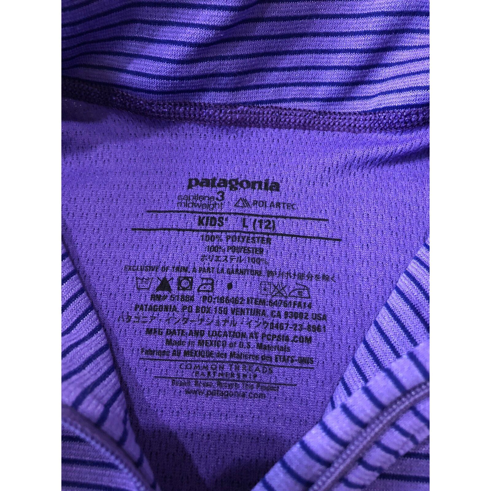 Patagonia Patagonia kids Purple top (size kids L / 12), 1/4 Zip Size US XXS / EU 40 - 6 Thumbnail