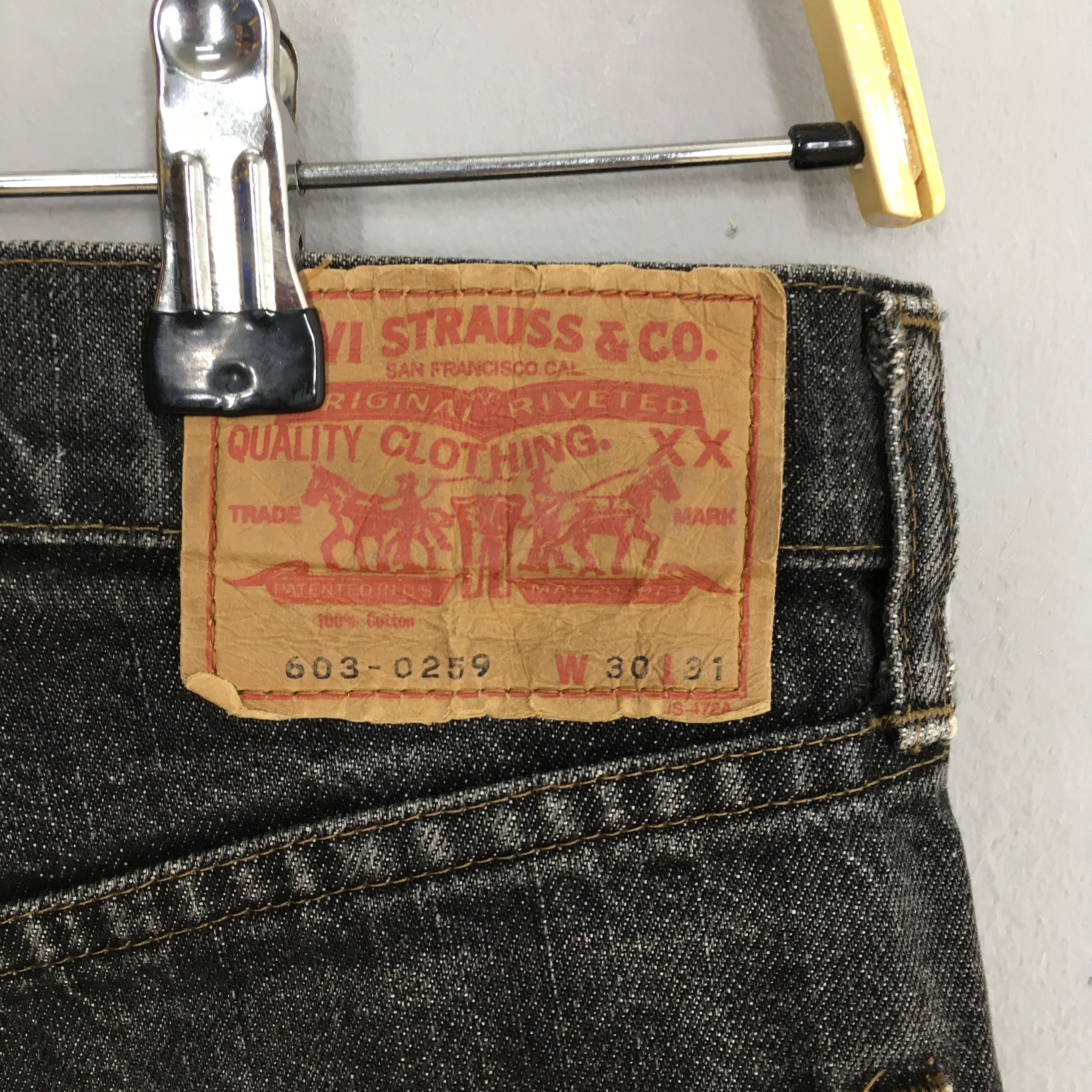 Jean × Levi's × Vintage Size 30x31 Vintage Levi's 603 Faded Black Jeans Size US 30 / EU 46 - 17 Thumbnail