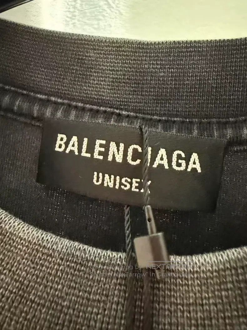 Balenciaga Balenciaga Water-washed black crackled wheat short-sleeve, Size US L / EU 52-54 / 3 - 3 Thumbnail