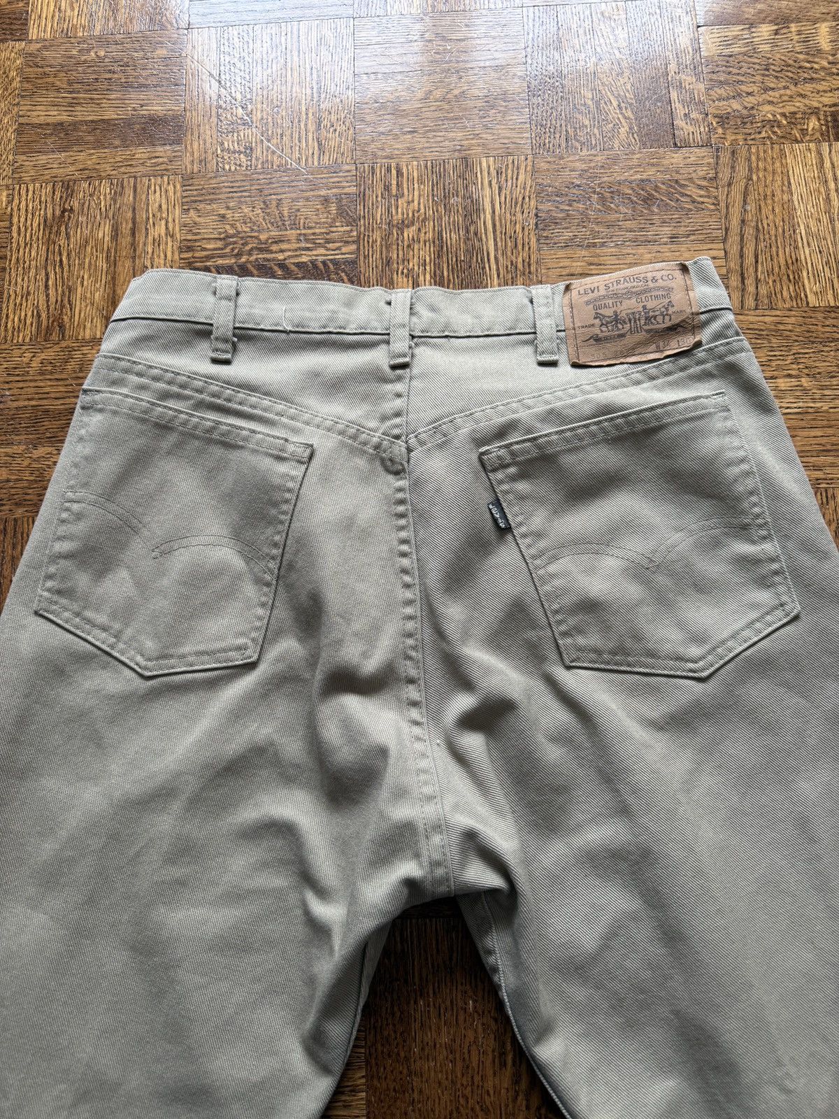 Levi's Vintage 80s Levi's 505 Khaki Beige Jeans Pants Size US 33 - 5 Thumbnail